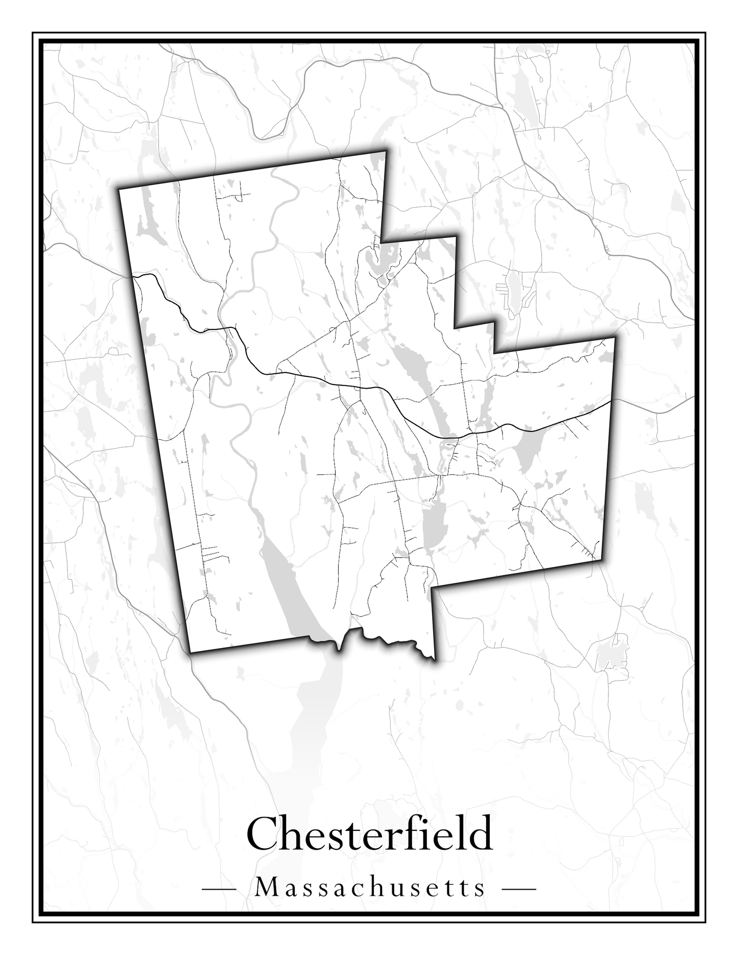 Massachusetts Towns - Street Map (Chesterfield - Clarksburg)