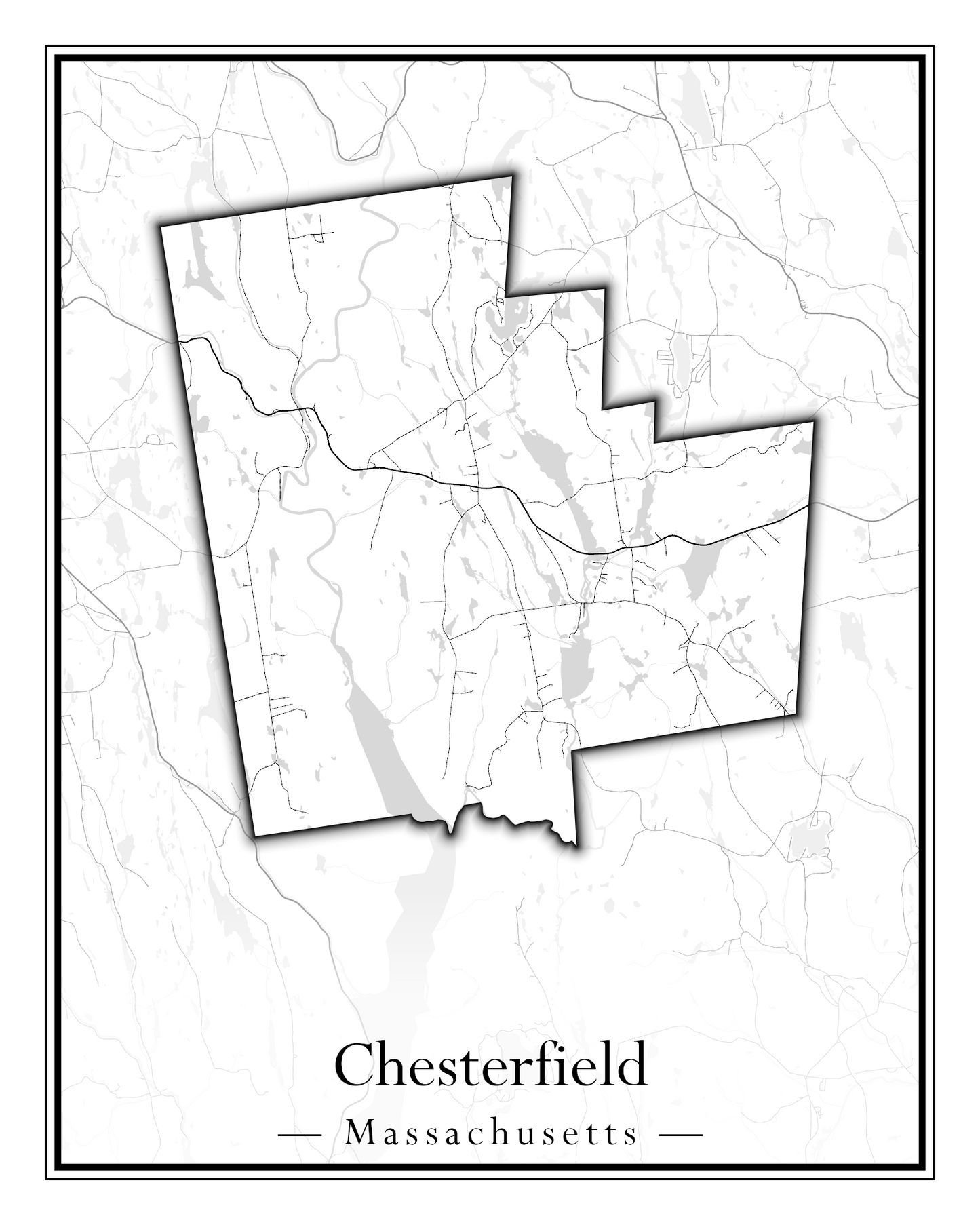 Massachusetts Towns - Street Map (Chesterfield - Clarksburg)