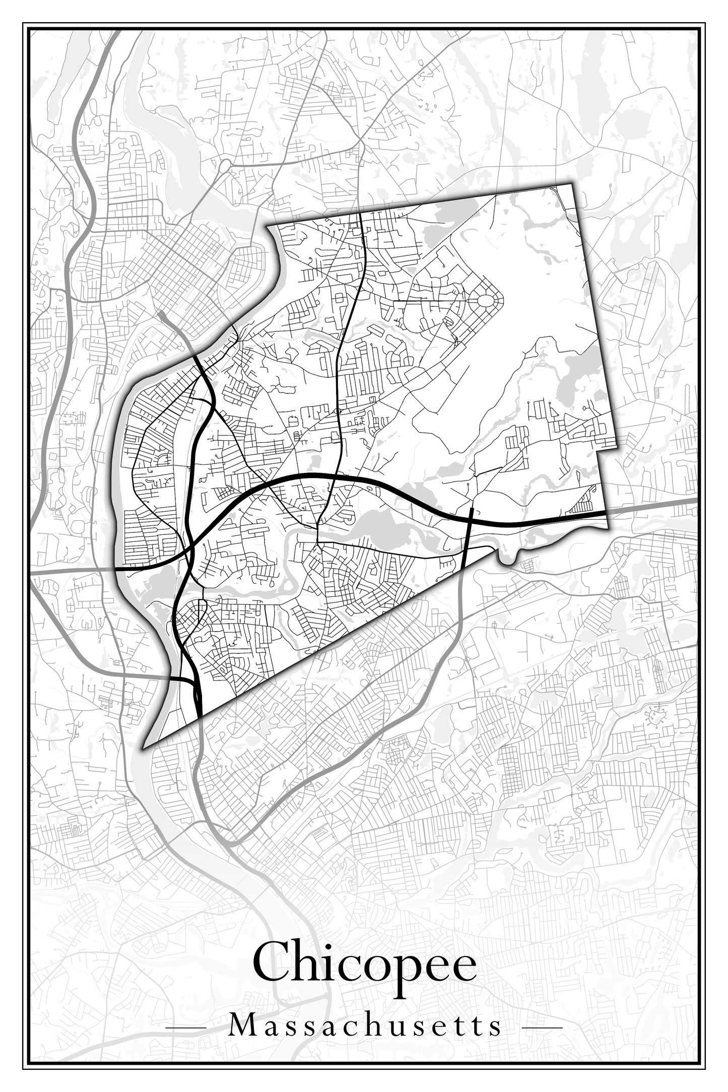 Massachusetts Towns - Street Map (Chesterfield - Clarksburg)