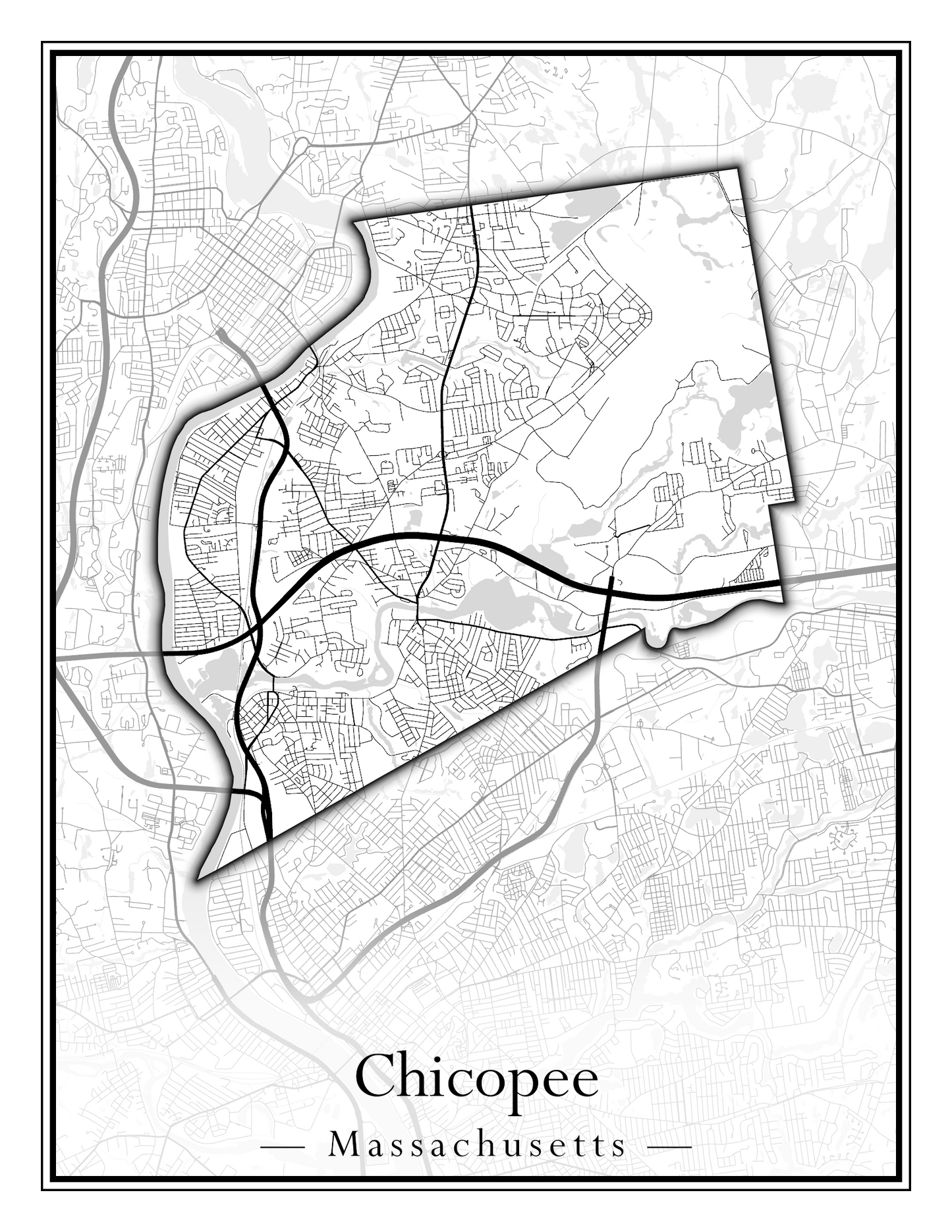 Massachusetts Towns - Street Map (Chesterfield - Clarksburg)