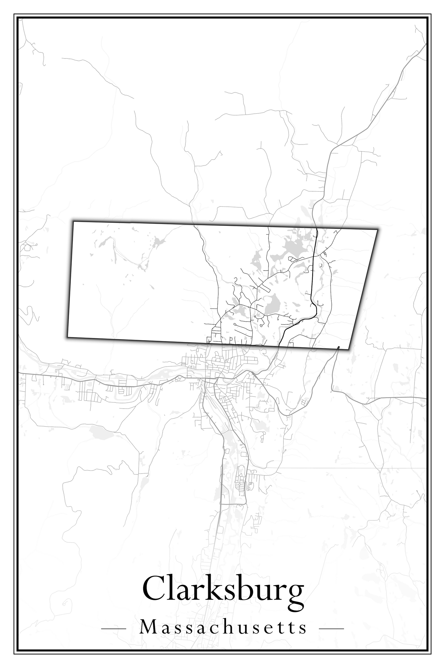 Massachusetts Towns - Street Map (Chesterfield - Clarksburg)