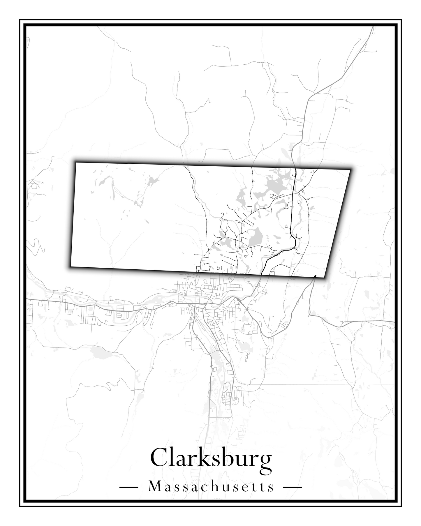 Massachusetts Towns - Street Map (Chesterfield - Clarksburg)