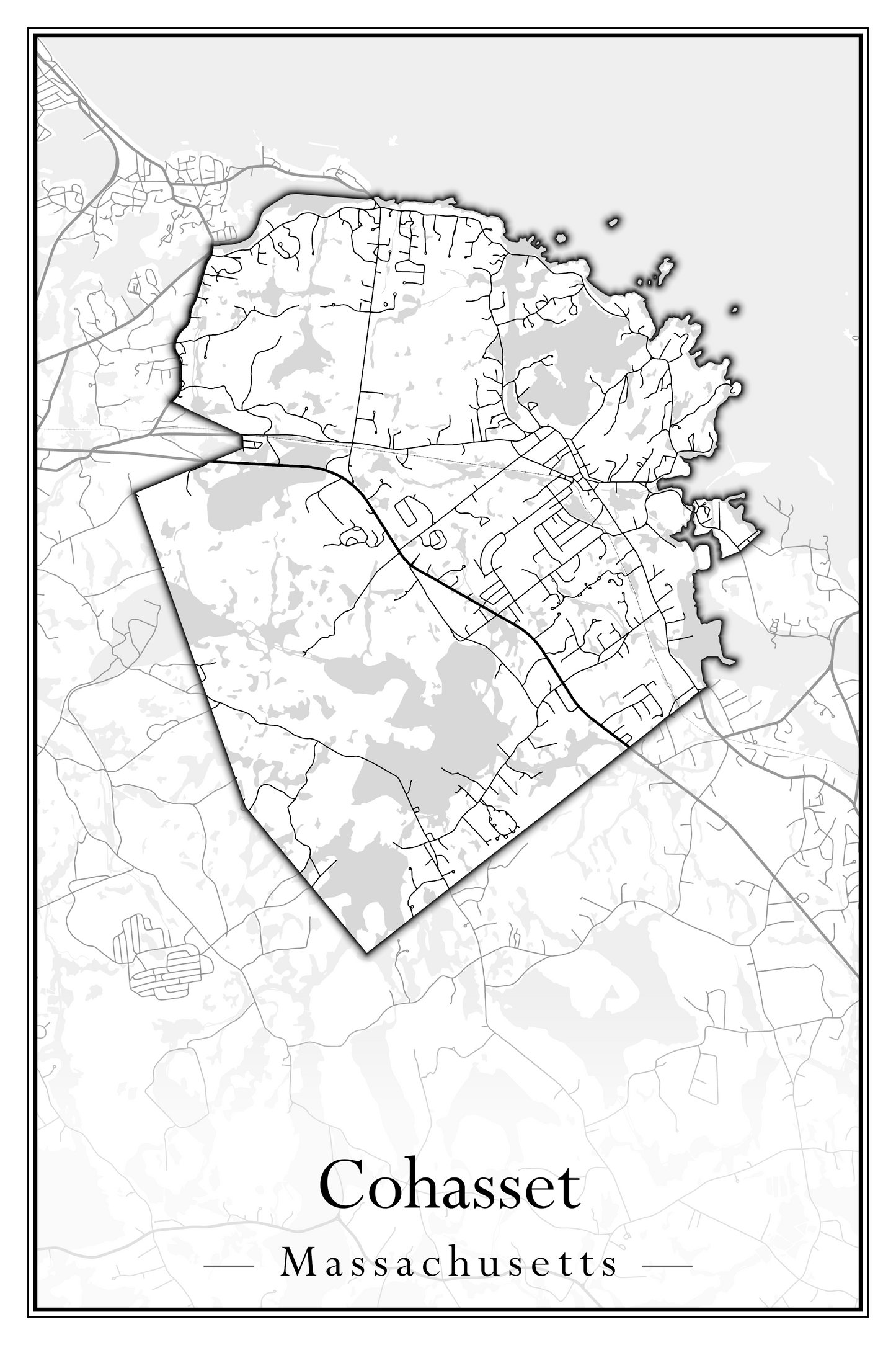 Massachusetts Towns - Street Map (Clinton - Concord)