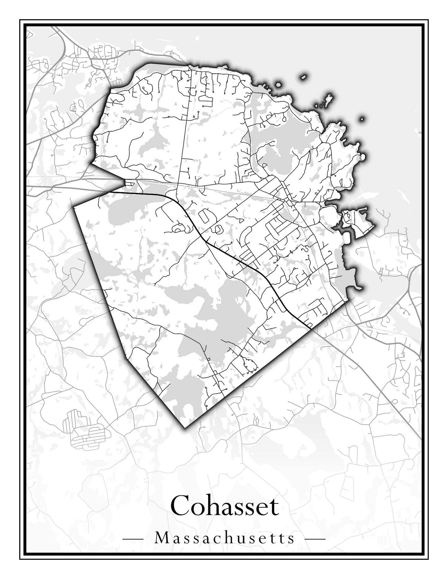 Massachusetts Towns - Street Map (Clinton - Concord)