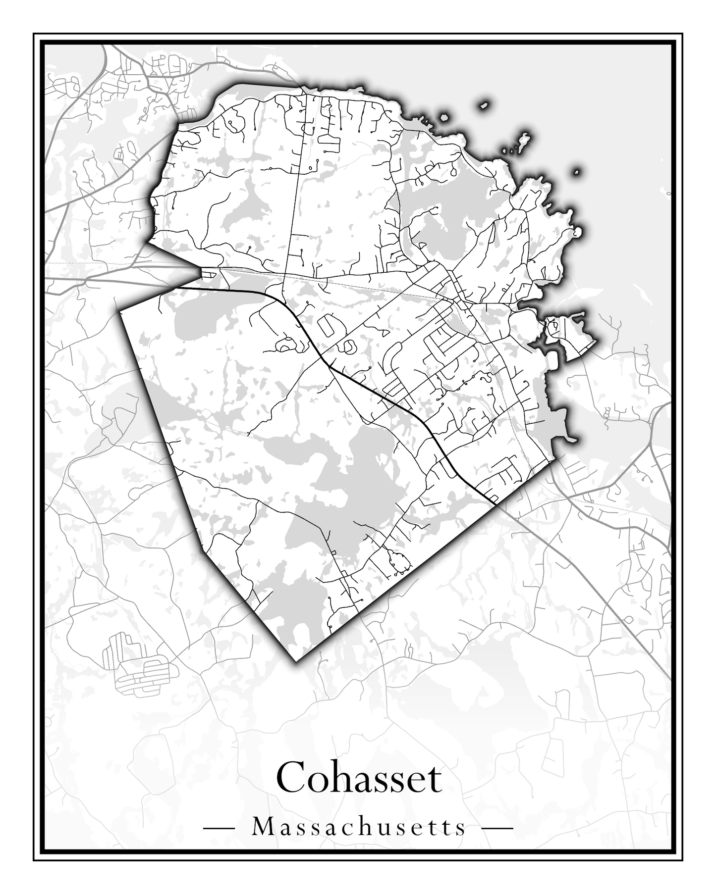 Massachusetts Towns - Street Map (Clinton - Concord)