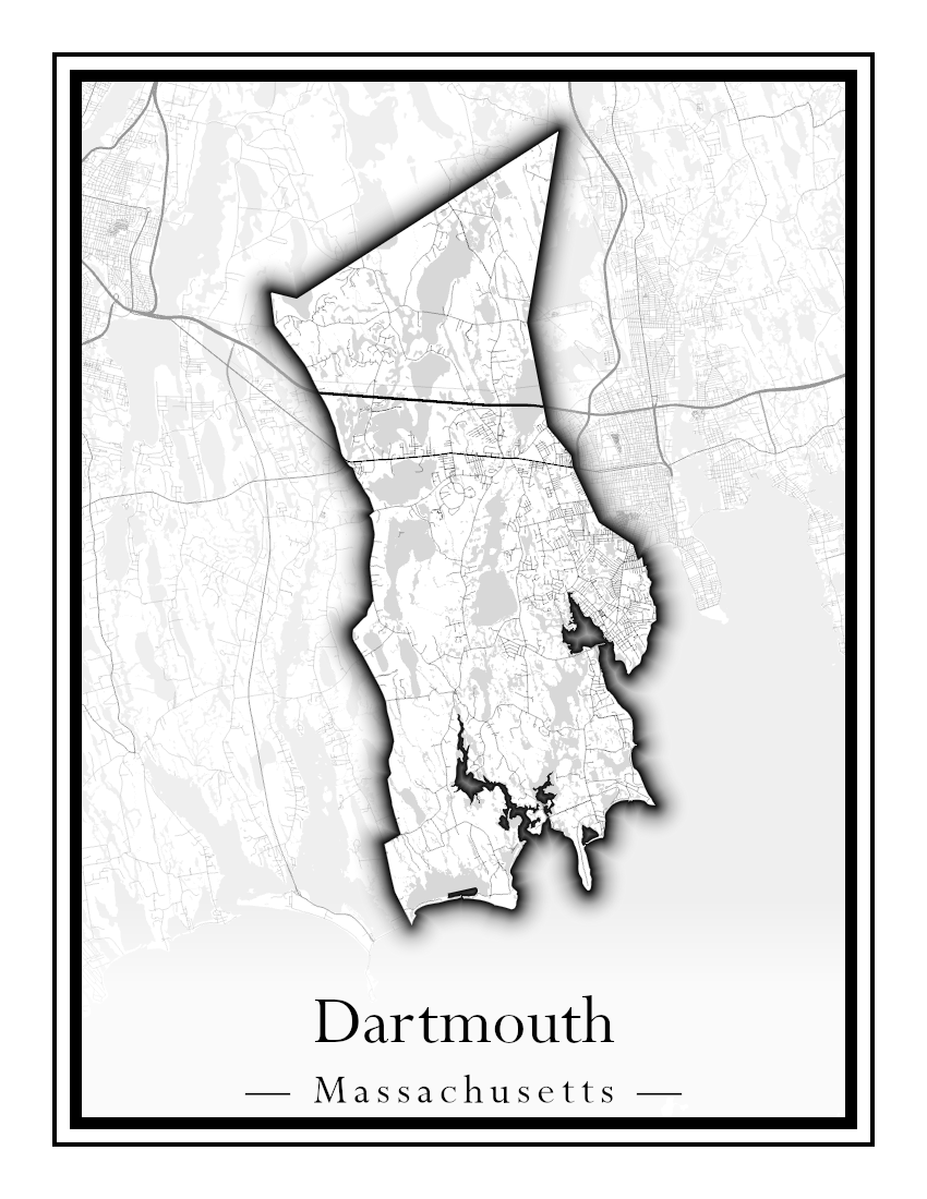 Massachusetts Towns - Street Map (Dartmouth - Dennis)