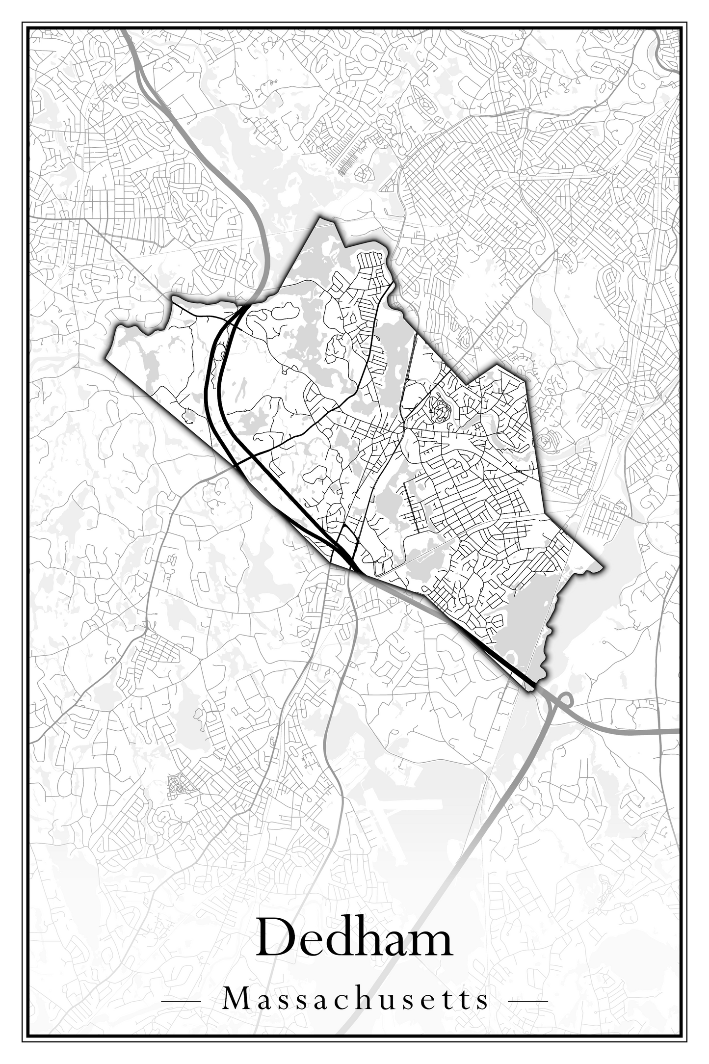 Massachusetts Towns - Street Map (Dartmouth - Dennis)