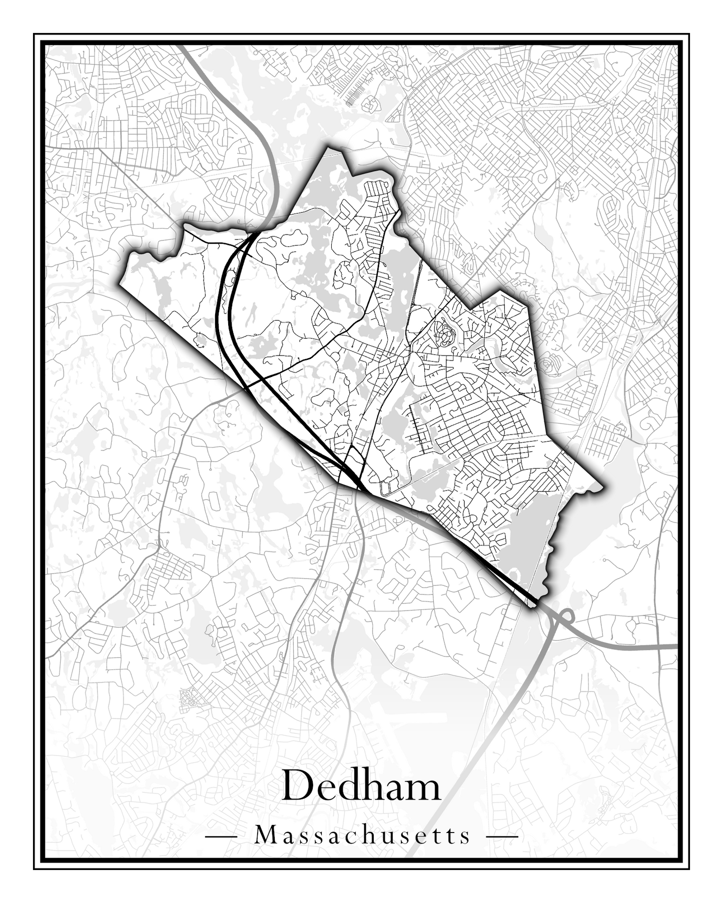 Massachusetts Towns - Street Map (Dartmouth - Dennis)