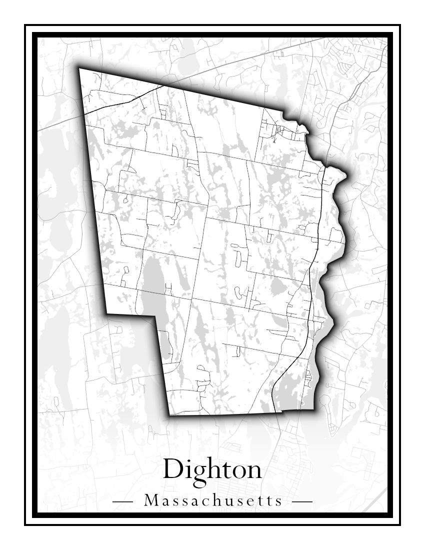 Massachusetts Towns - Street Map (Dighton - Dracut)