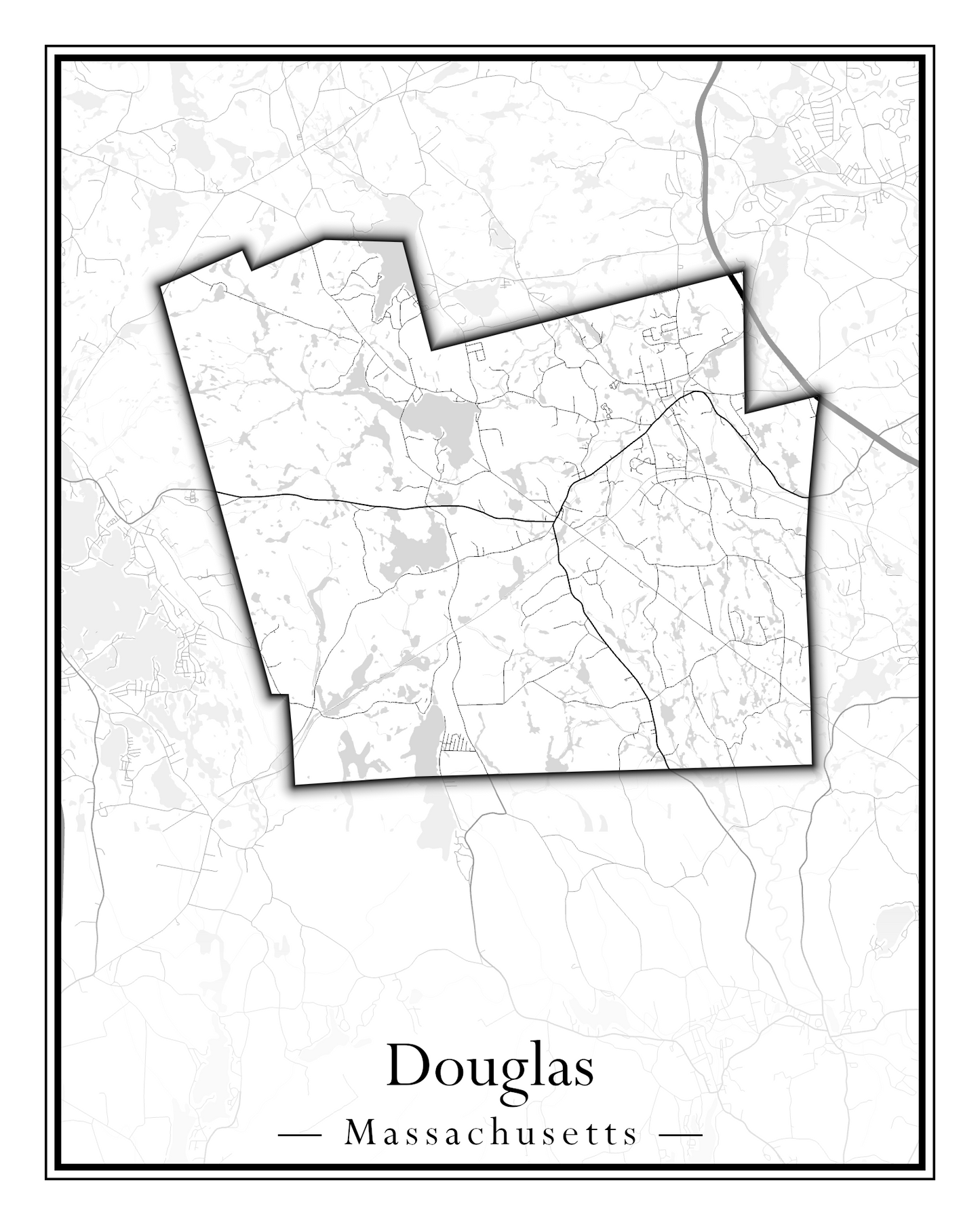 Massachusetts Towns - Street Map (Dighton - Dracut)