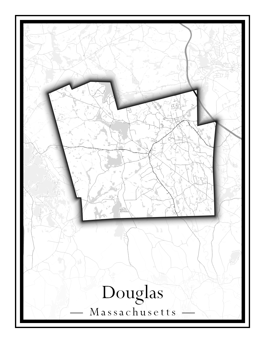 Massachusetts Towns - Street Map (Dighton - Dracut)