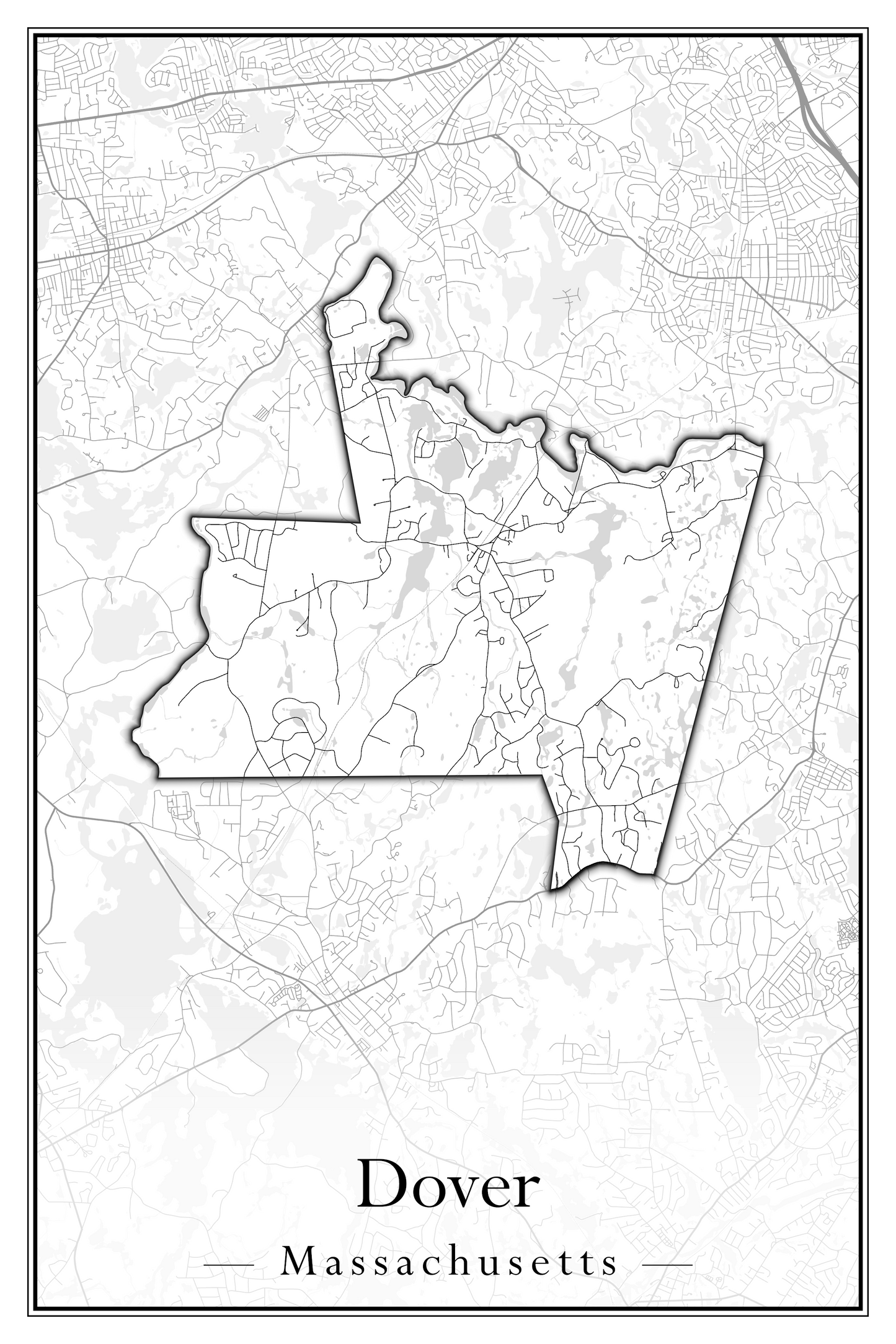 Massachusetts Towns - Street Map (Dighton - Dracut)