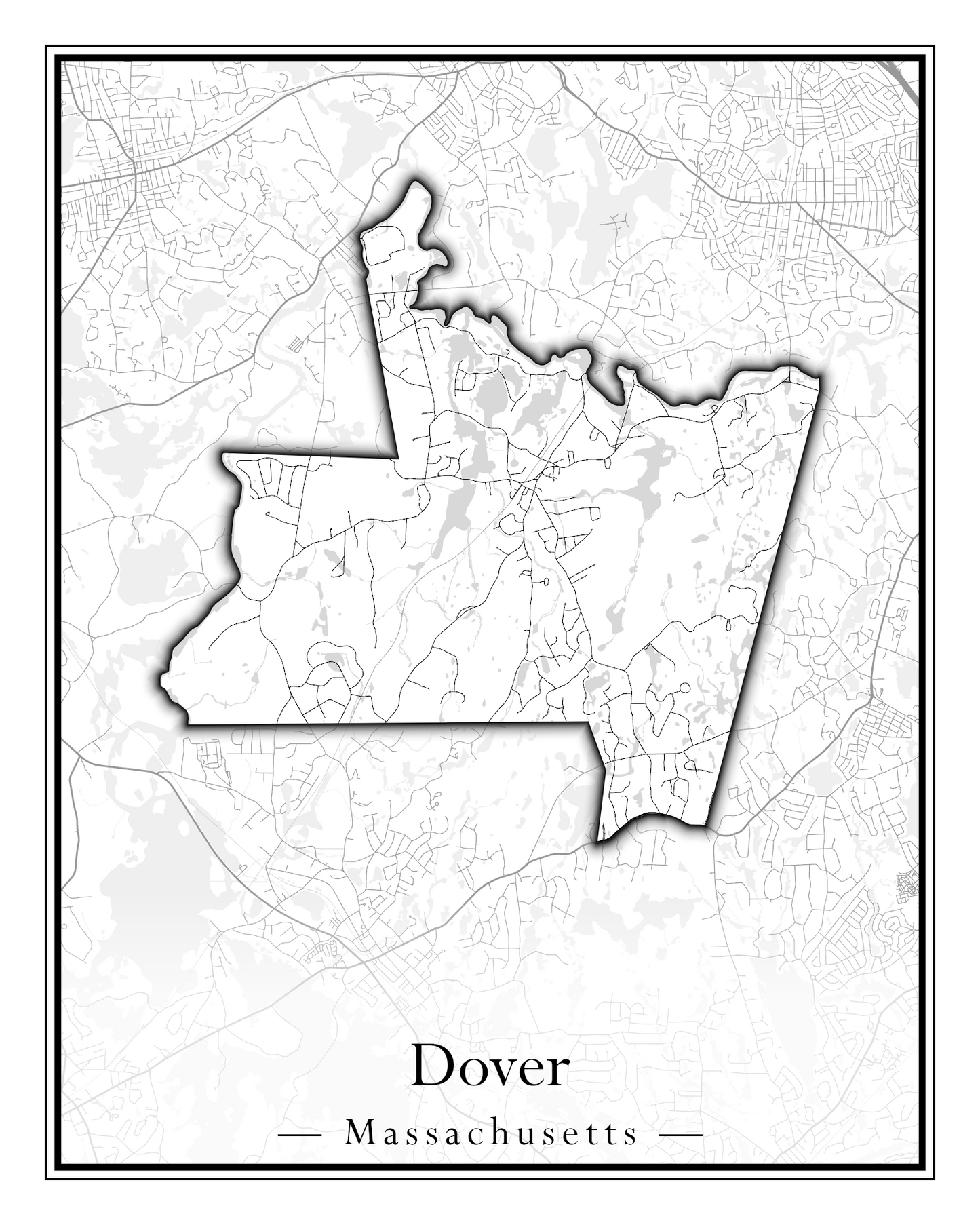 Massachusetts Towns - Street Map (Dighton - Dracut)