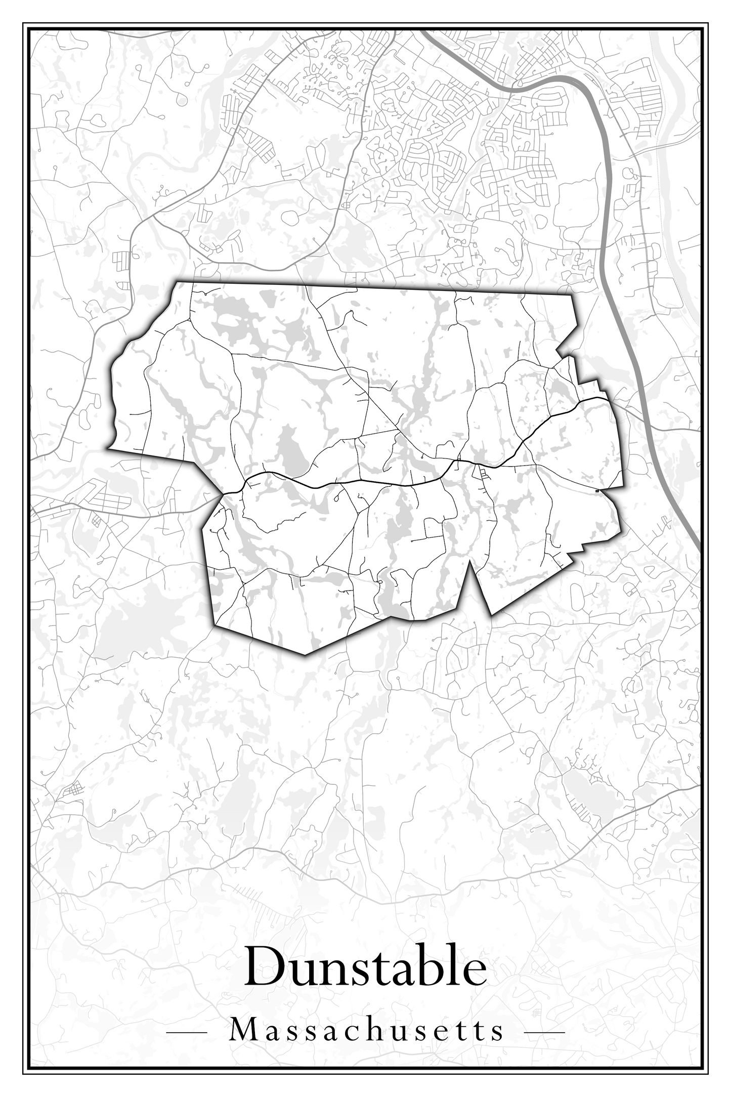 Massachusetts Towns - Street Map (Dudley - East Bridgewater)