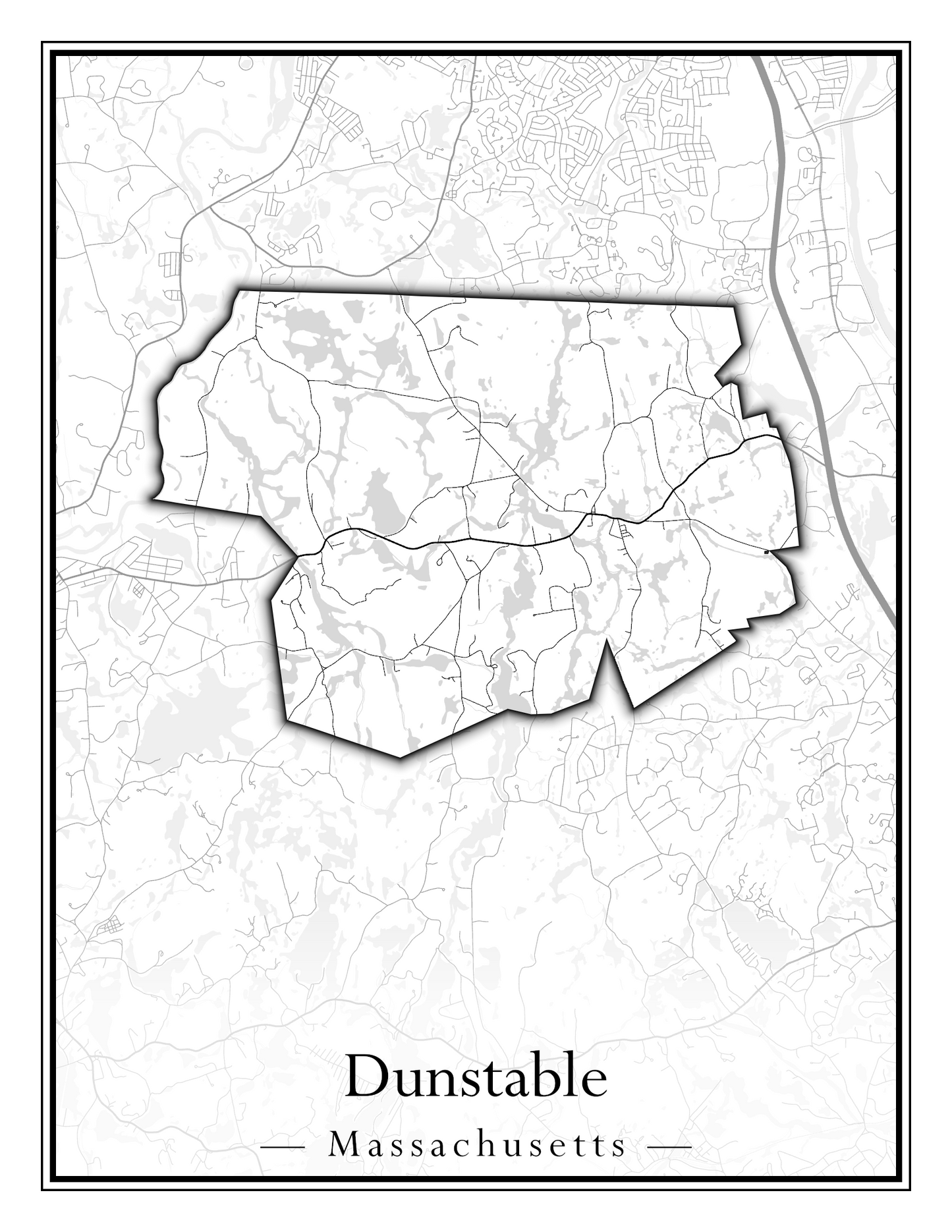 Massachusetts Towns - Street Map (Dudley - East Bridgewater)