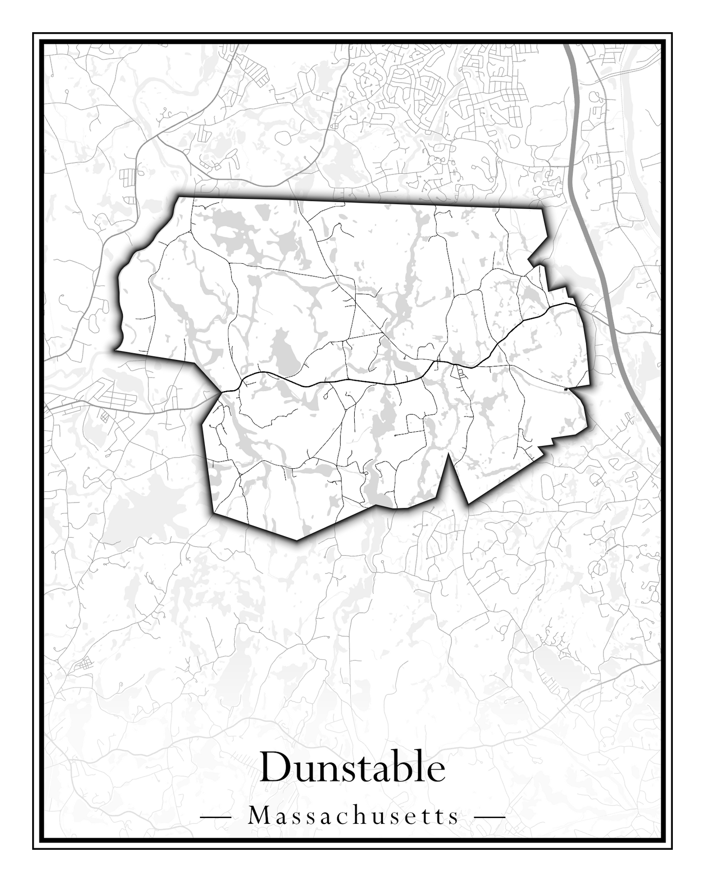 Massachusetts Towns - Street Map (Dudley - East Bridgewater)