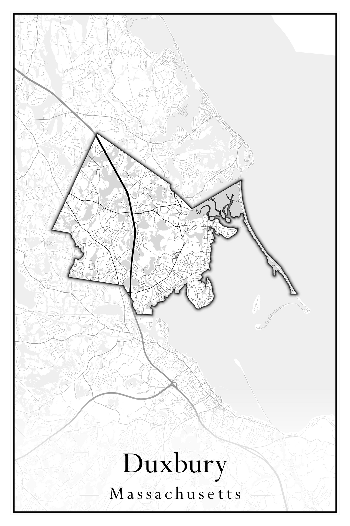 Massachusetts Towns - Street Map (Dudley - East Bridgewater)