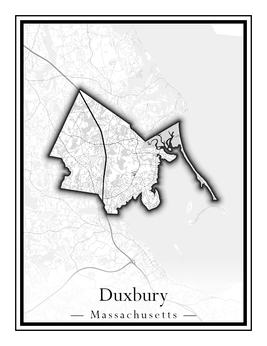 Massachusetts Towns - Street Map (Dudley - East Bridgewater)