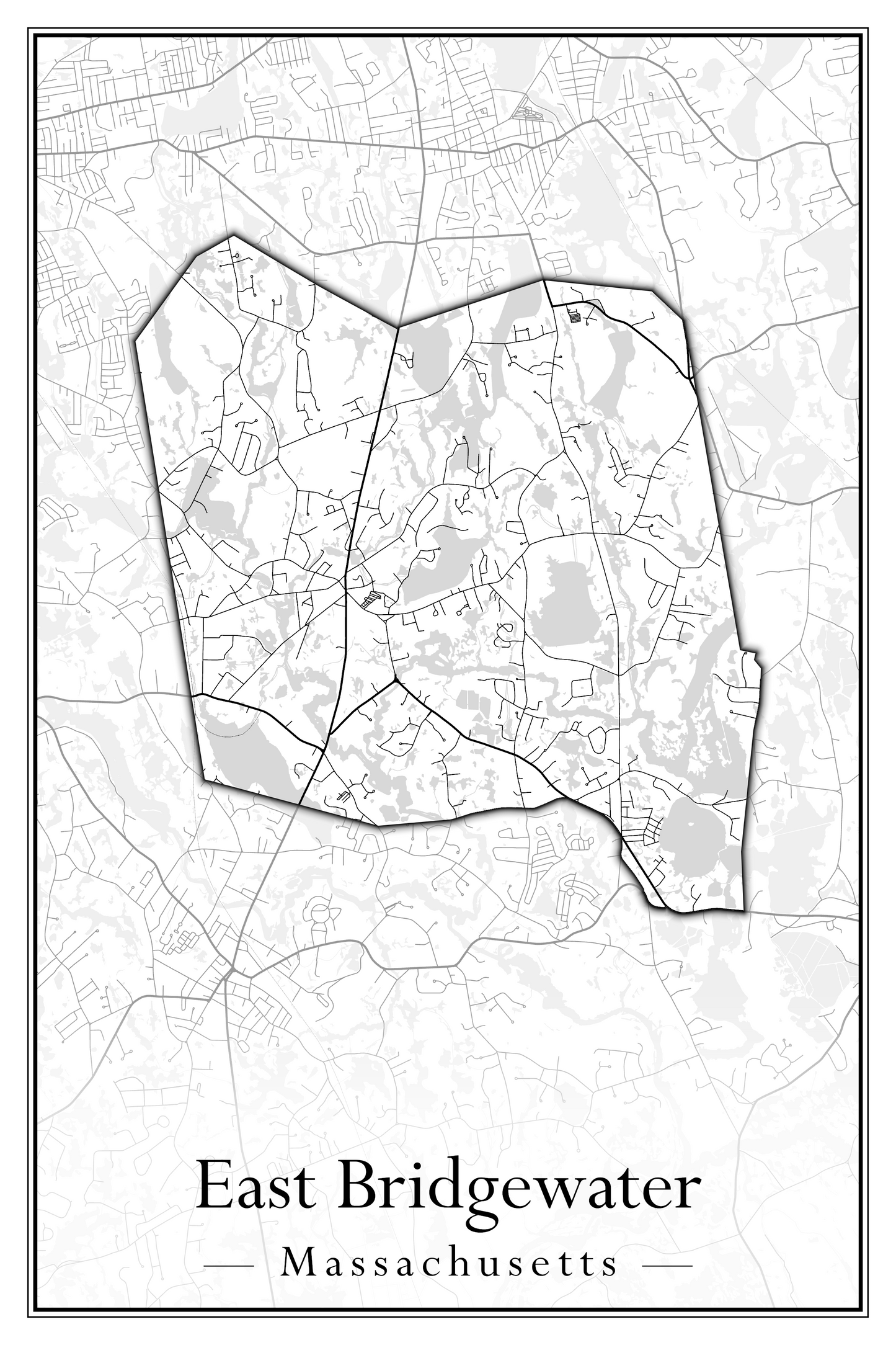 Massachusetts Towns - Street Map (Dudley - East Bridgewater)