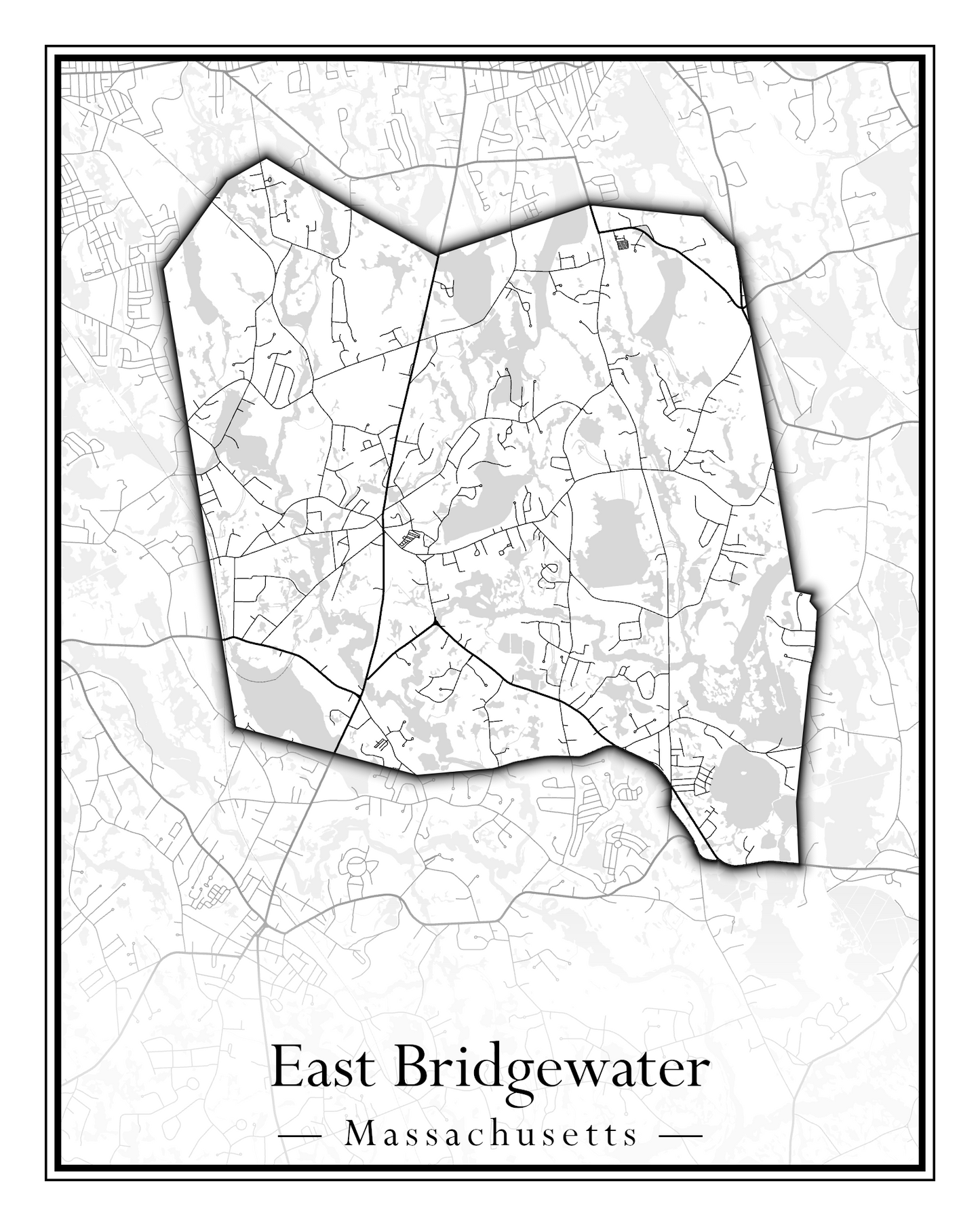 Massachusetts Towns - Street Map (Dudley - East Bridgewater)