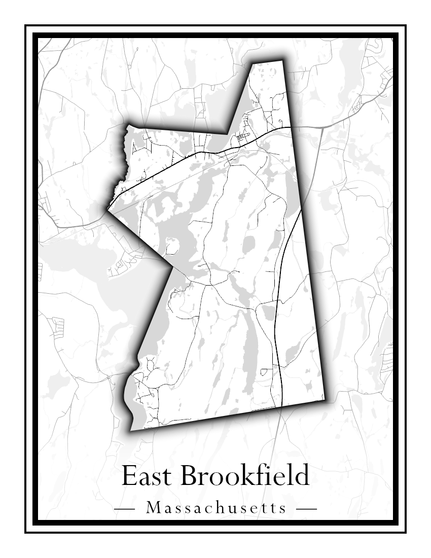 Massachusetts Towns - Street Map (East Brookfield - Easthampton)