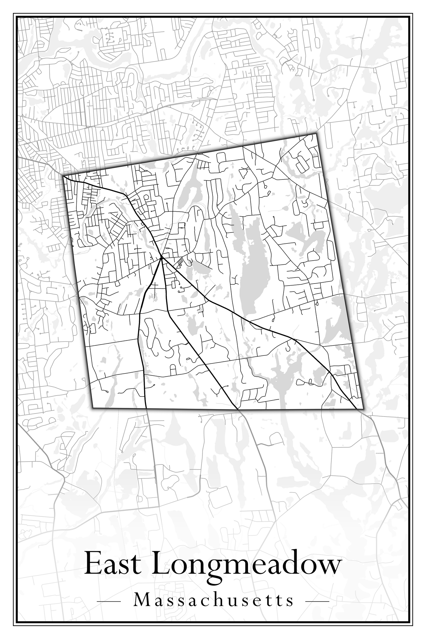 Massachusetts Towns - Street Map (East Brookfield - Easthampton)