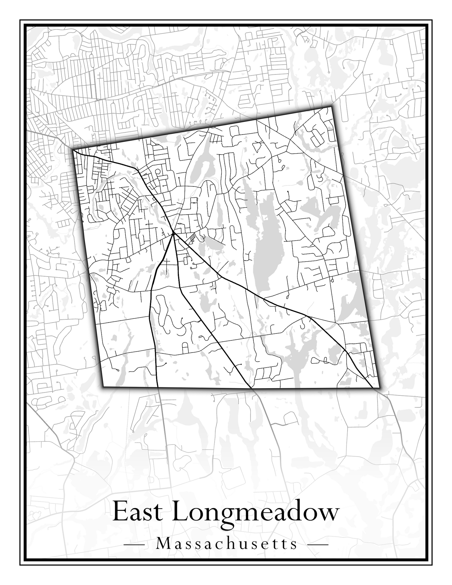 Massachusetts Towns - Street Map (East Brookfield - Easthampton)