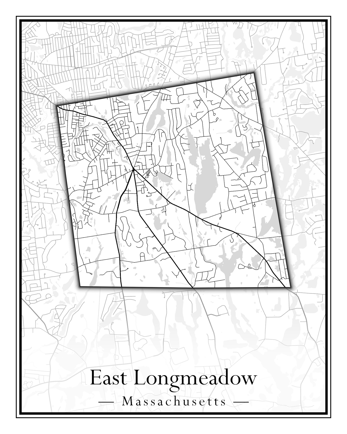 Massachusetts Towns - Street Map (East Brookfield - Easthampton)