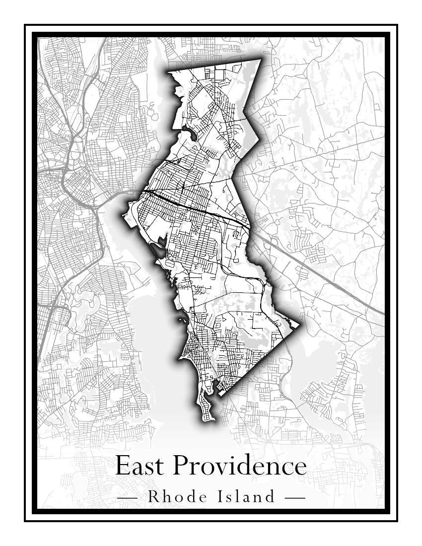 Rhode Island Towns - Street Map (East Greenwich - Foster)