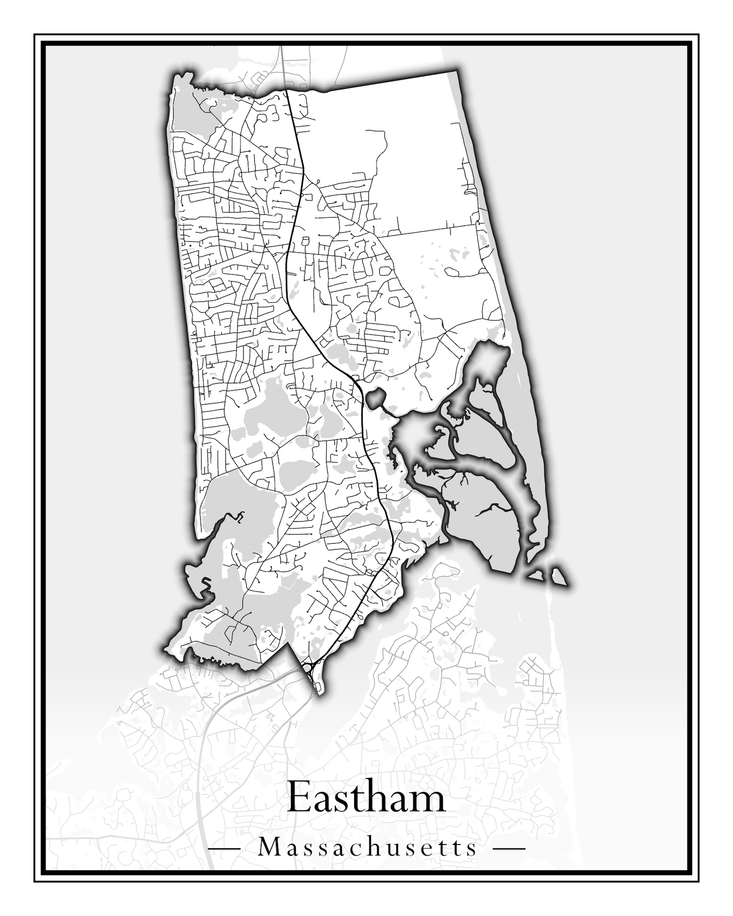 Massachusetts Towns - Street Map (East Brookfield - Easthampton)