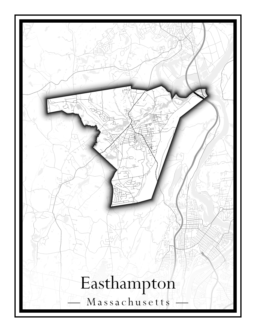 Massachusetts Towns - Street Map (East Brookfield - Easthampton)