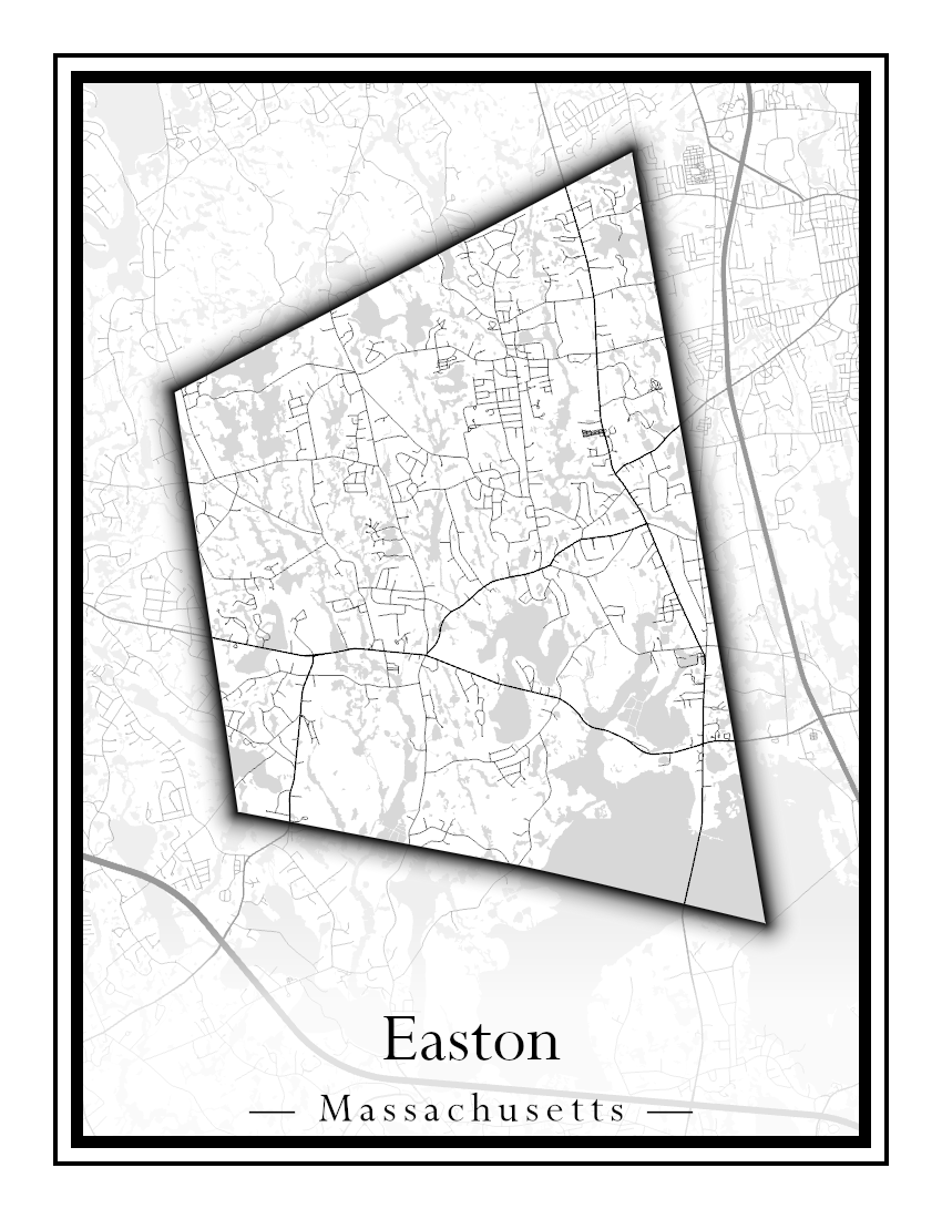 Massachusetts Towns - Street Map (Easton - Erving)