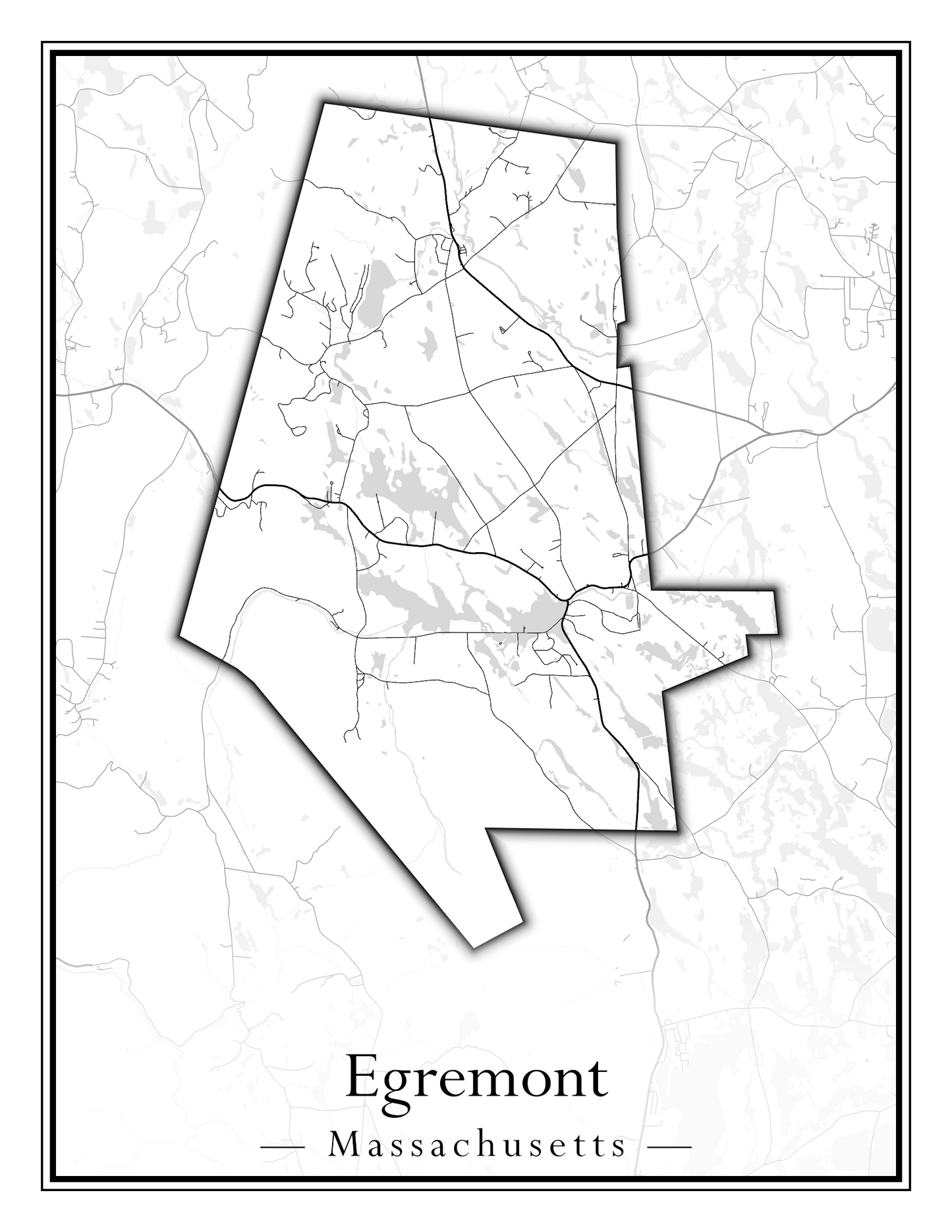 Massachusetts Towns - Street Map (Easton - Erving)