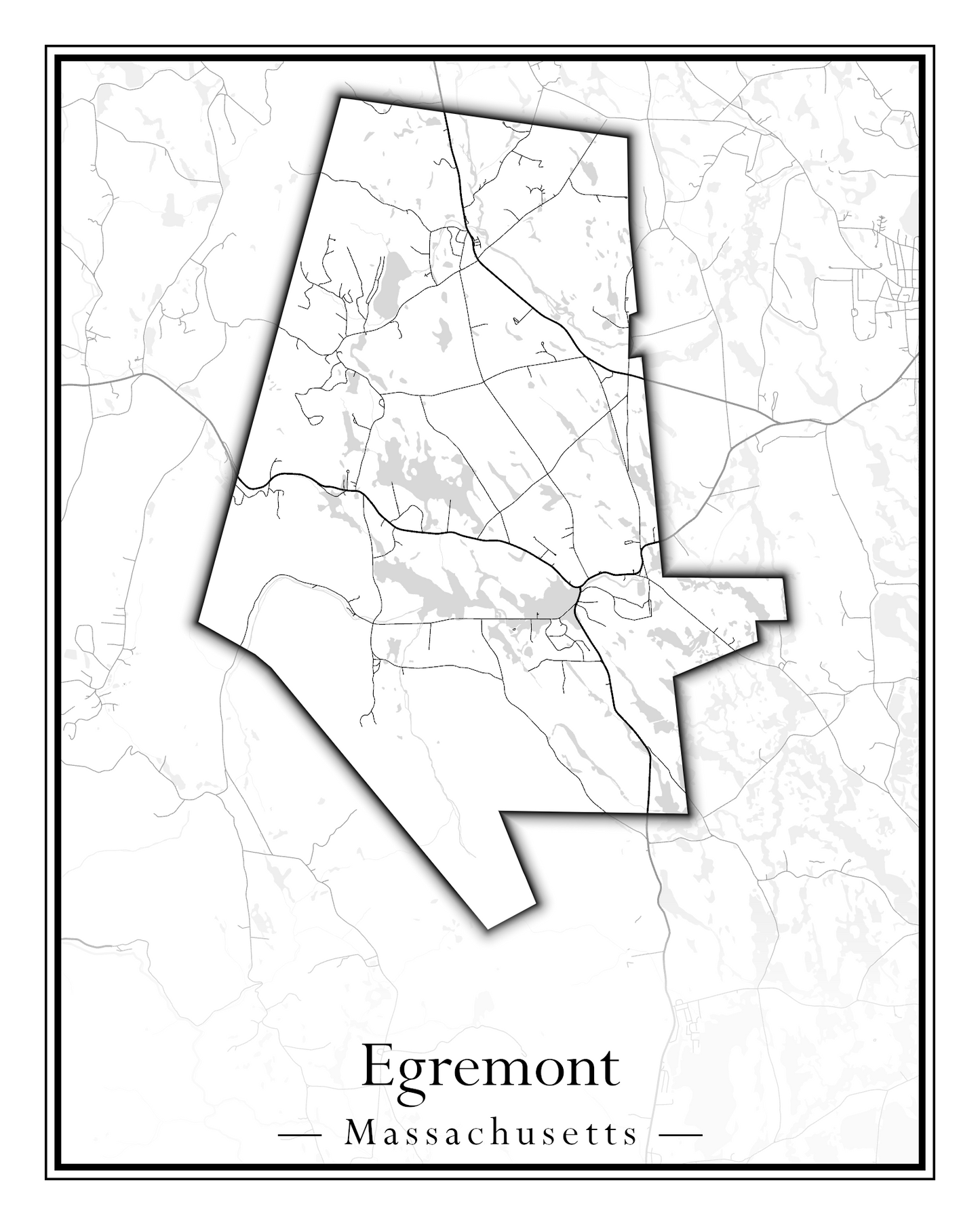 Massachusetts Towns - Street Map (Easton - Erving)