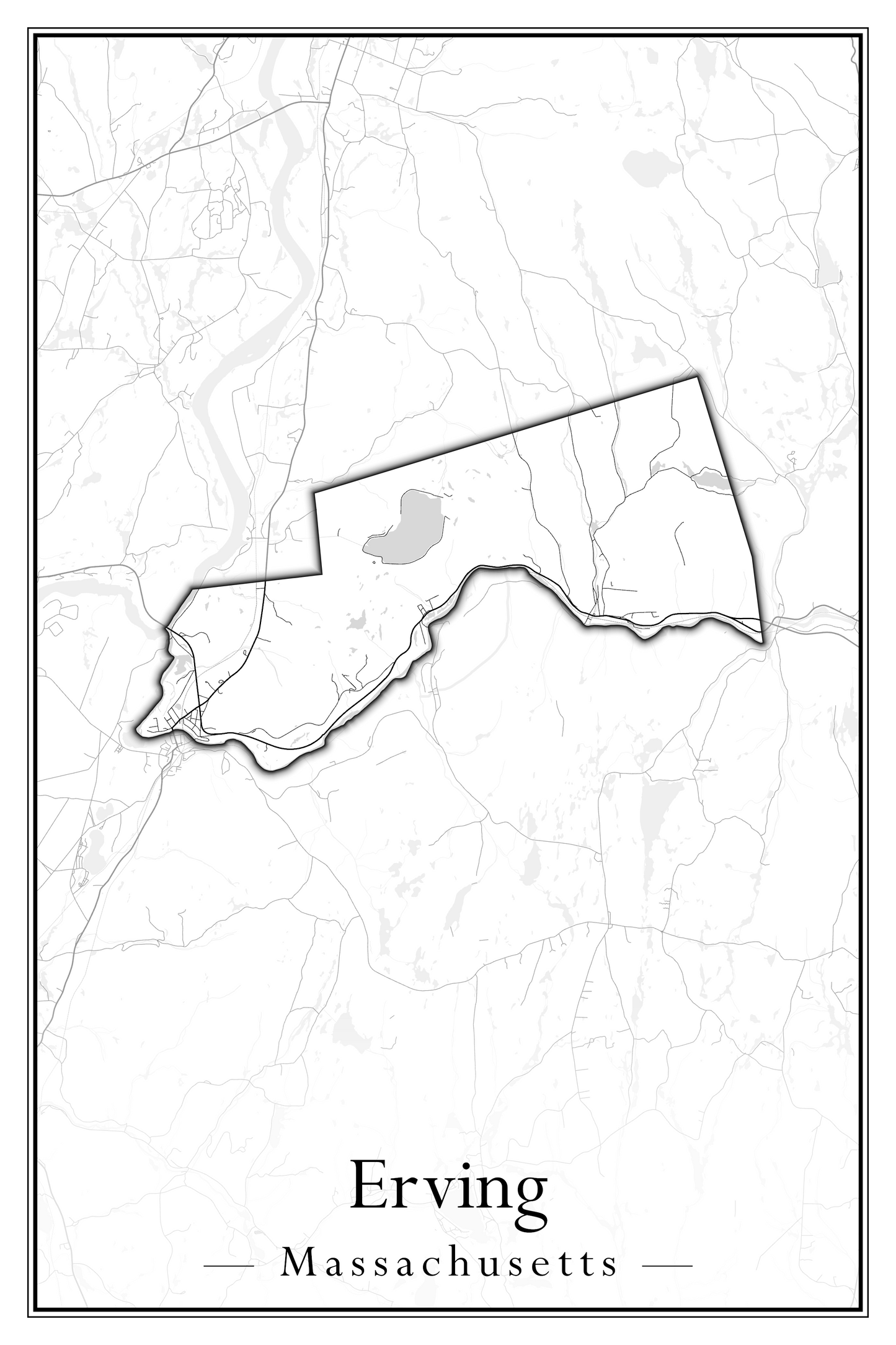 Massachusetts Towns - Street Map (Easton - Erving)