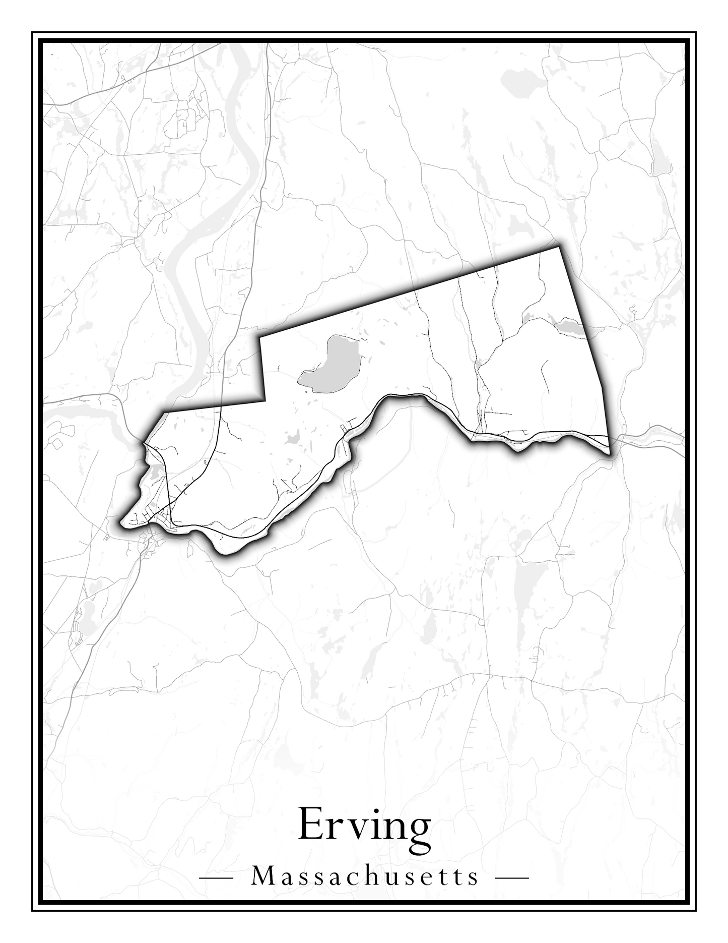 Massachusetts Towns - Street Map (Easton - Erving)