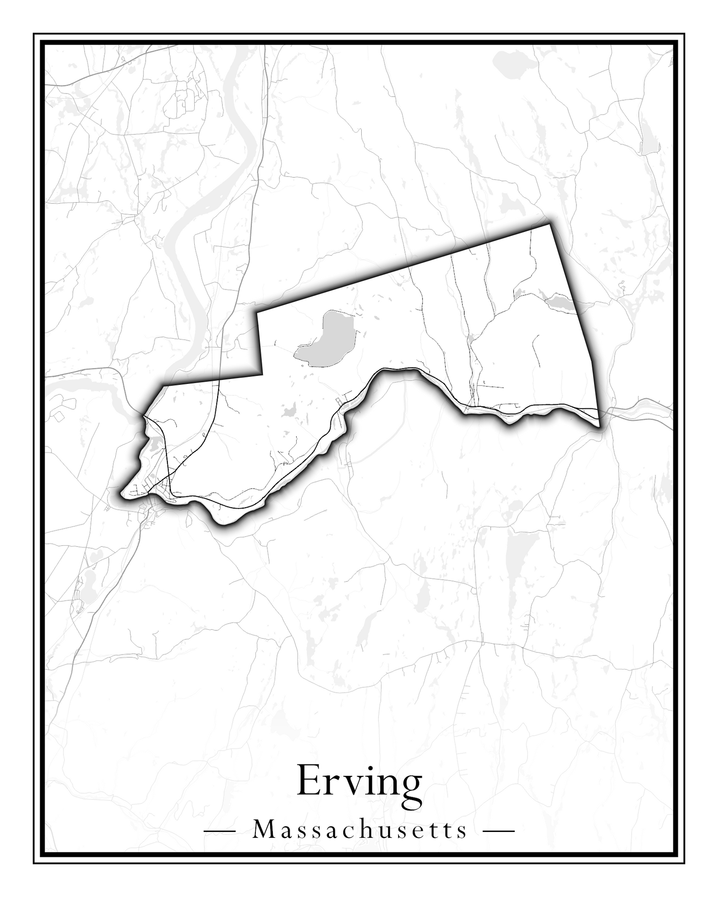 Massachusetts Towns - Street Map (Easton - Erving)