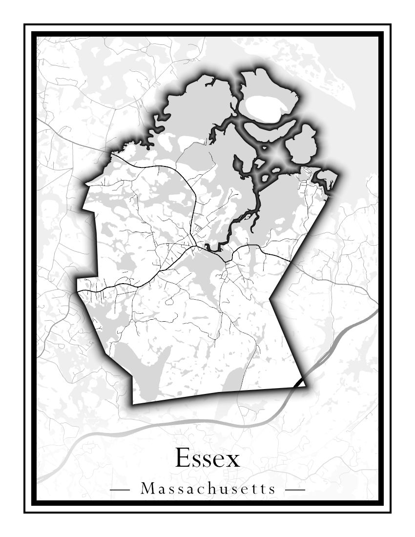 Massachusetts Towns - Street Map (Essex - Fall River)