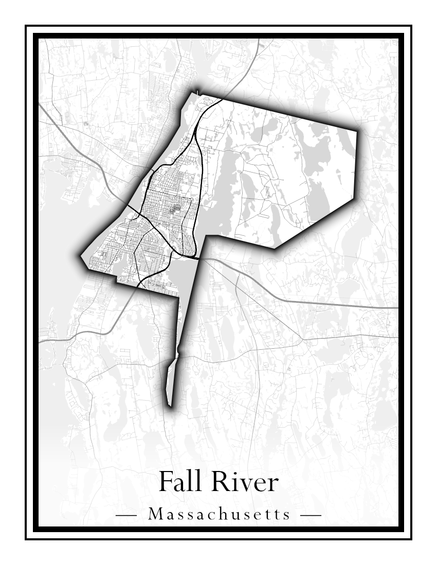 Massachusetts Towns - Street Map (Essex - Fall River)