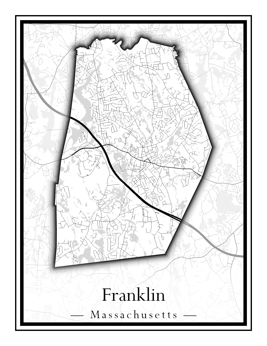 Massachusetts Towns - Street Map (Framingham - Gardner)