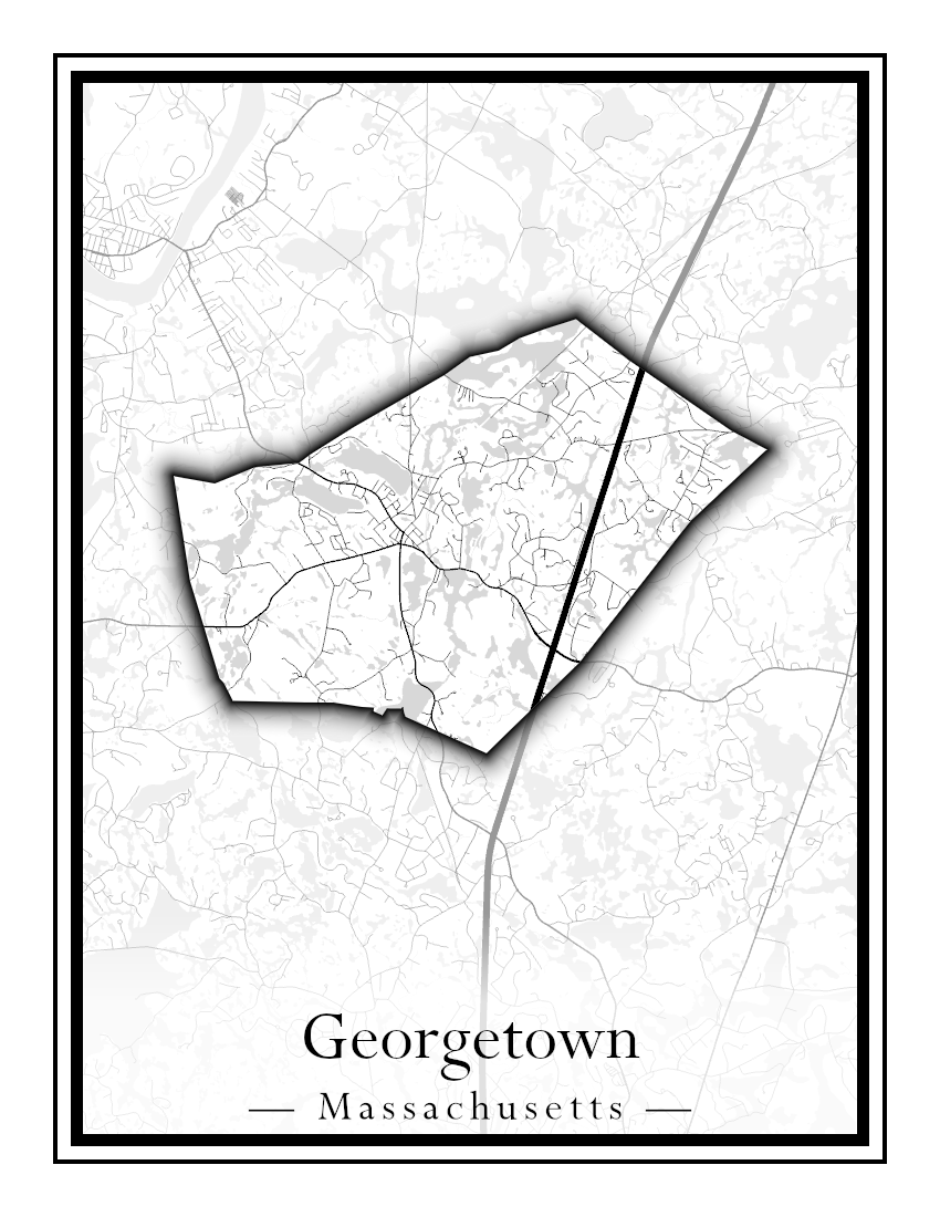 Massachusetts Towns - Street Map (Georgetown - Goshen)