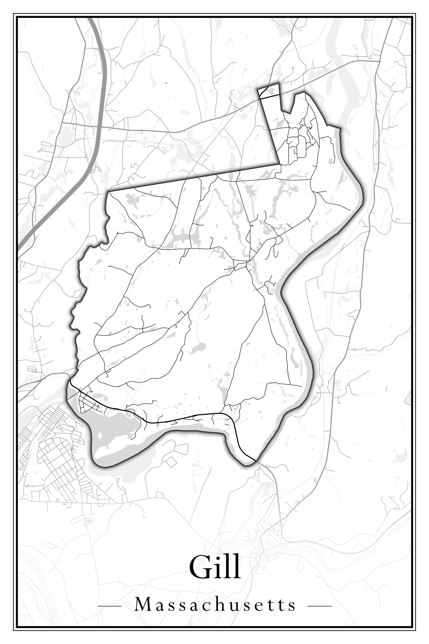 Massachusetts Towns - Street Map (Georgetown - Goshen)