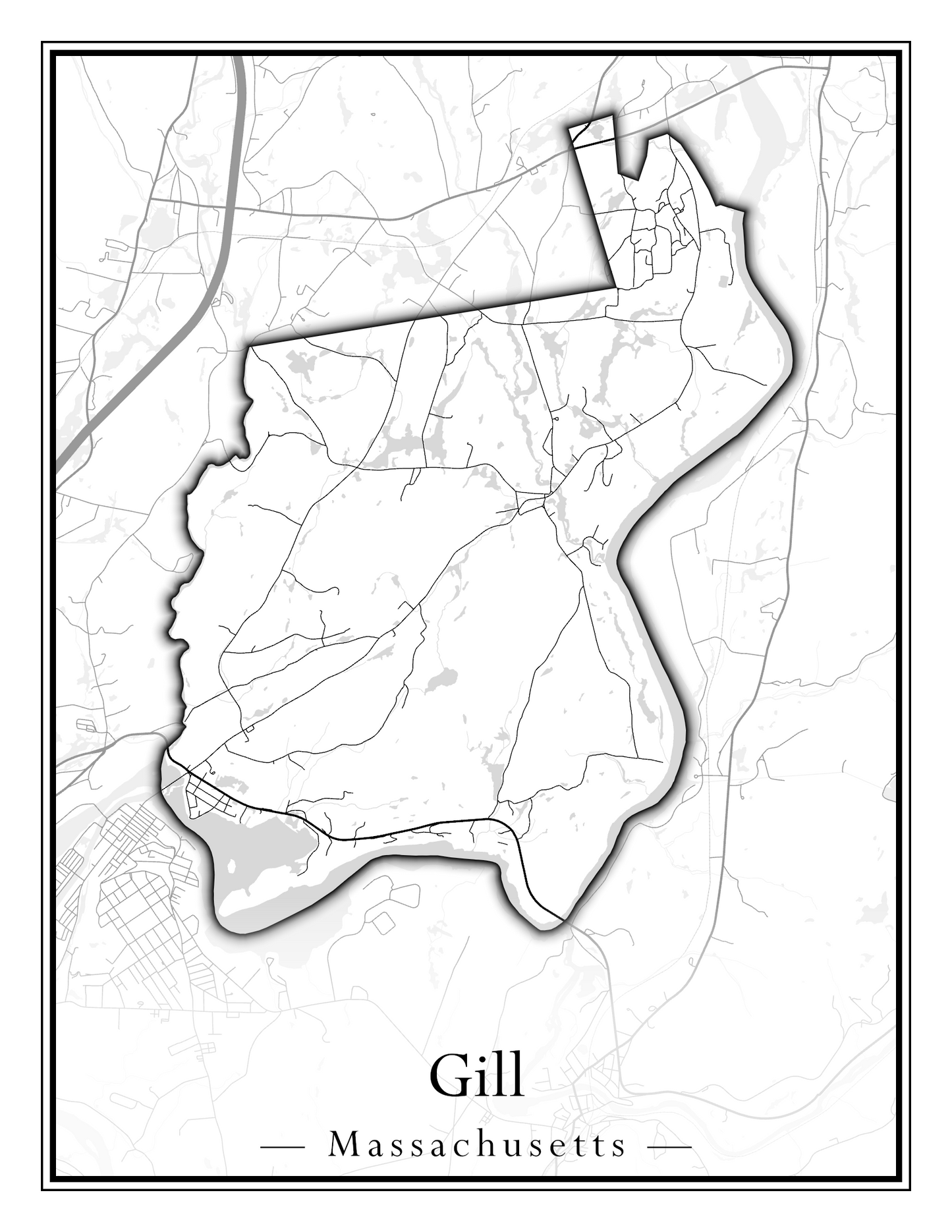 Massachusetts Towns - Street Map (Georgetown - Goshen)