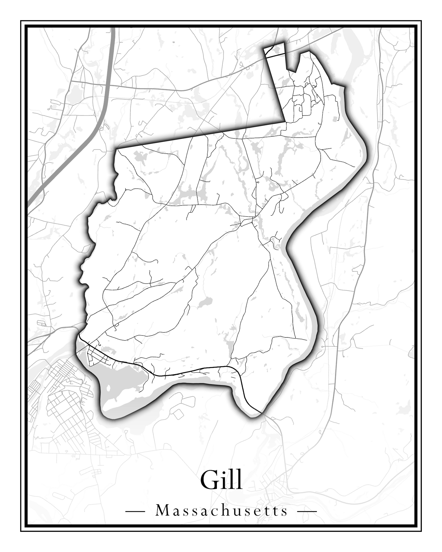 Massachusetts Towns - Street Map (Georgetown - Goshen)