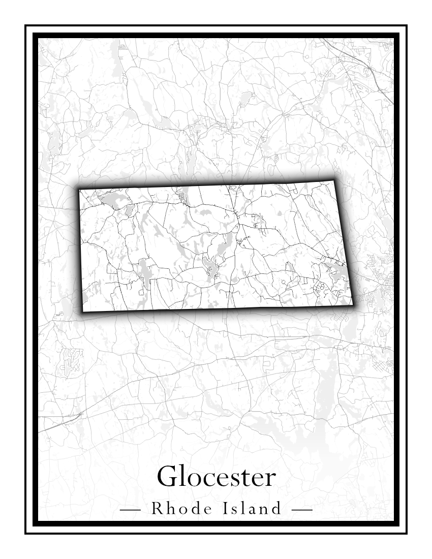 Rhode Island Towns - Street Map (Glocester - Johnston)