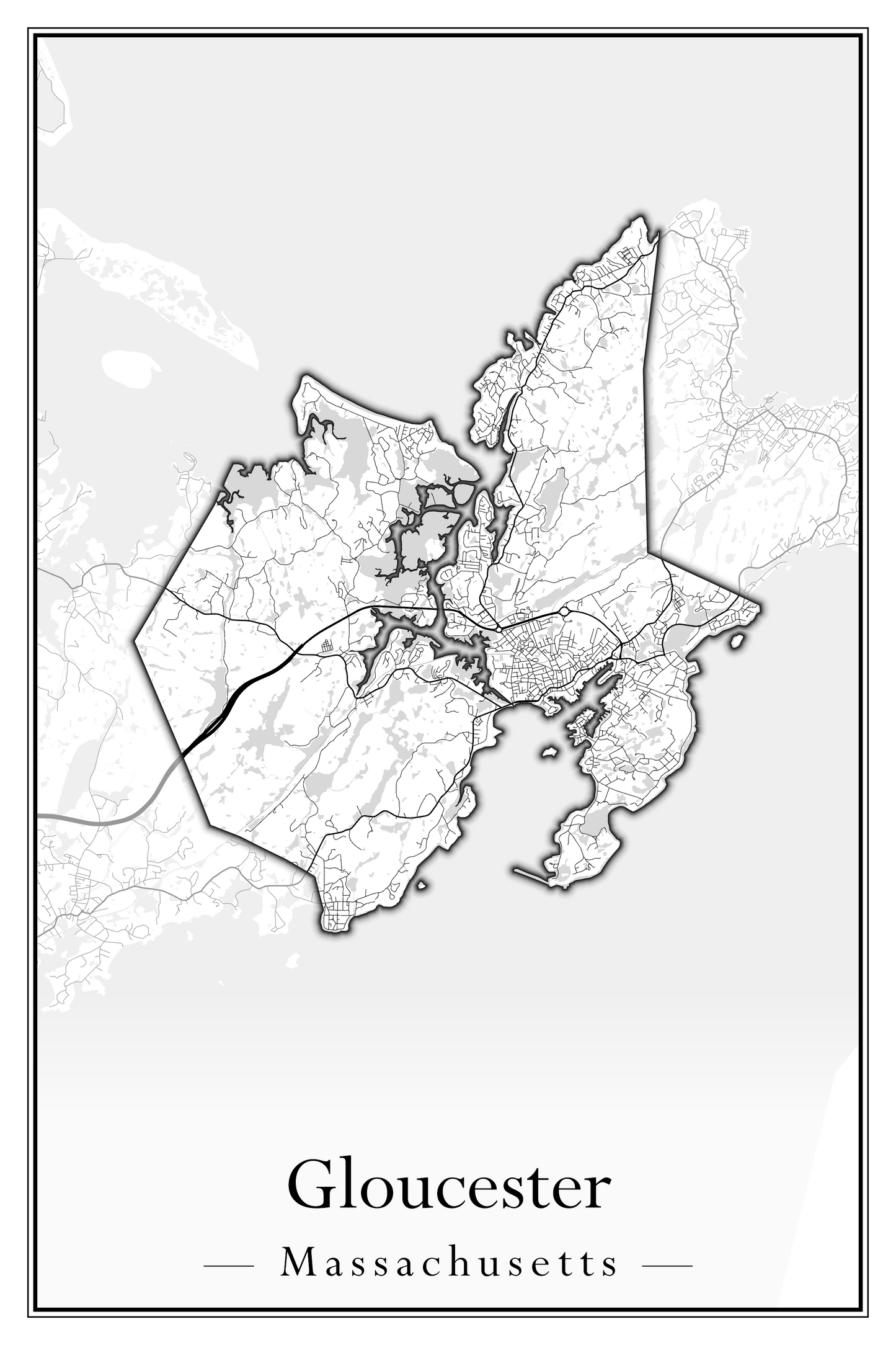 Massachusetts Towns - Street Map (Georgetown - Goshen)