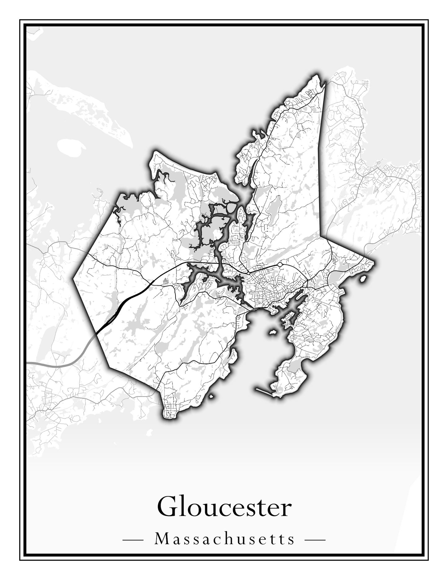 Massachusetts Towns - Street Map (Georgetown - Goshen)