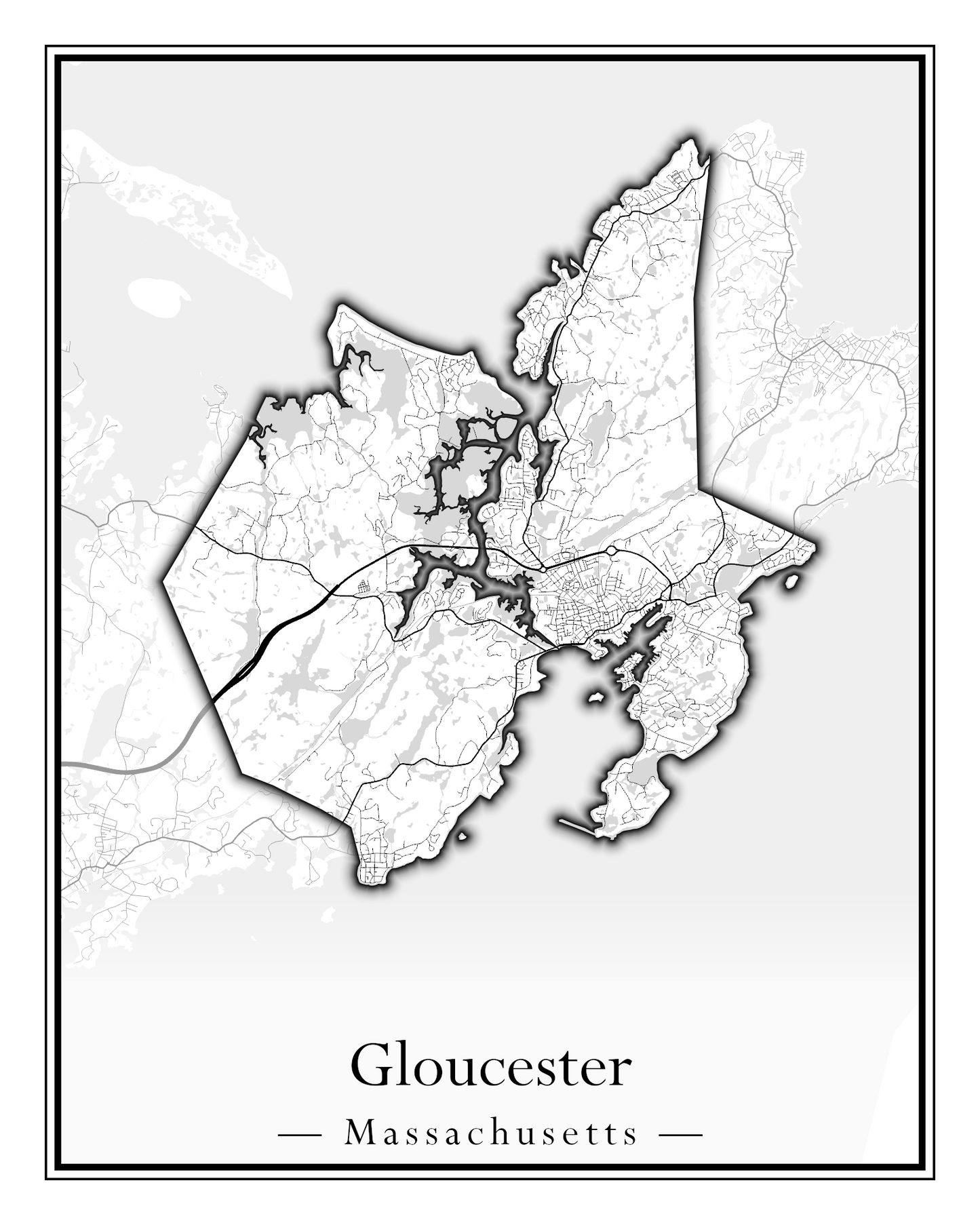 Massachusetts Towns - Street Map (Georgetown - Goshen)