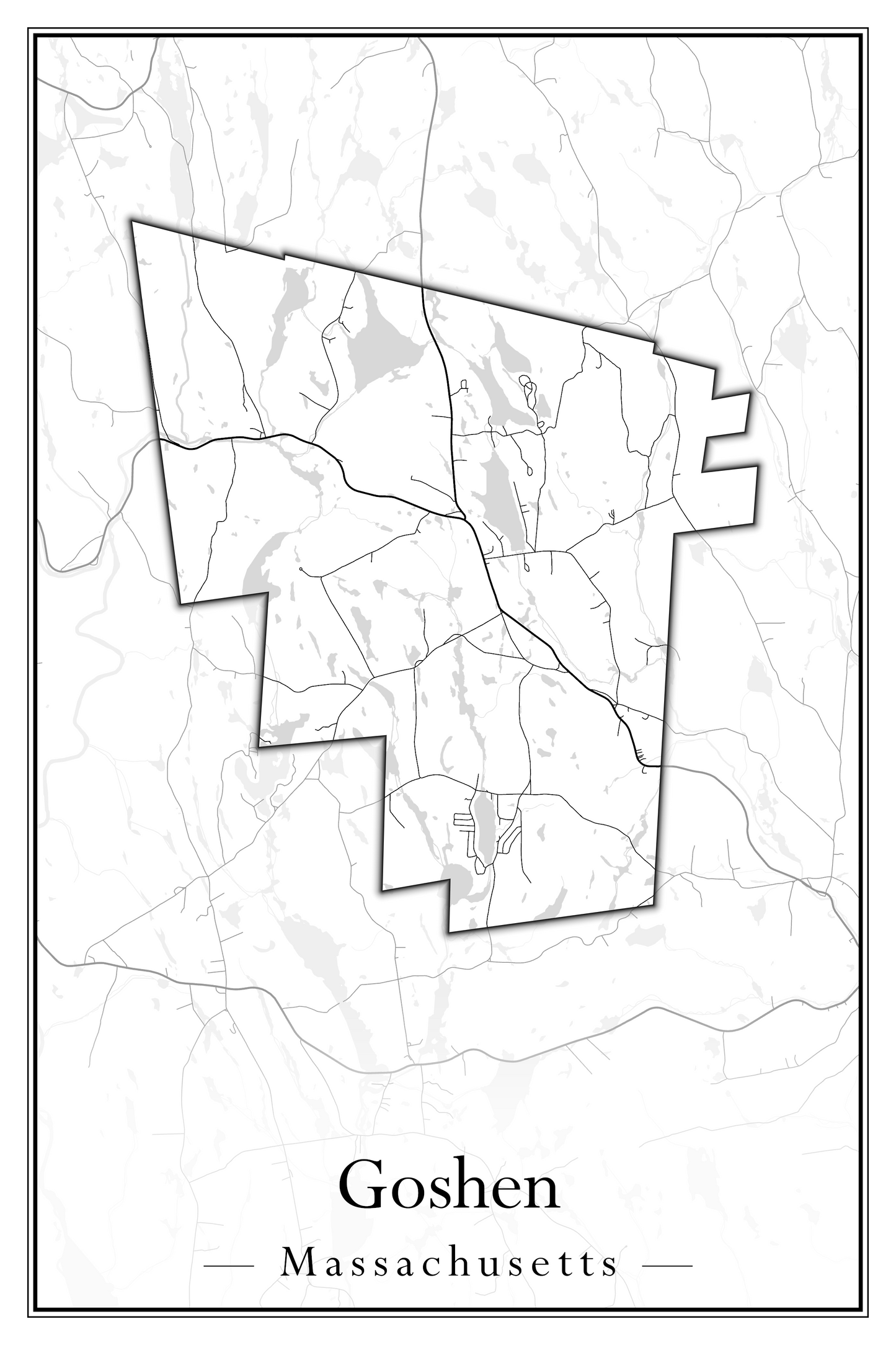 Massachusetts Towns - Street Map (Georgetown - Goshen)