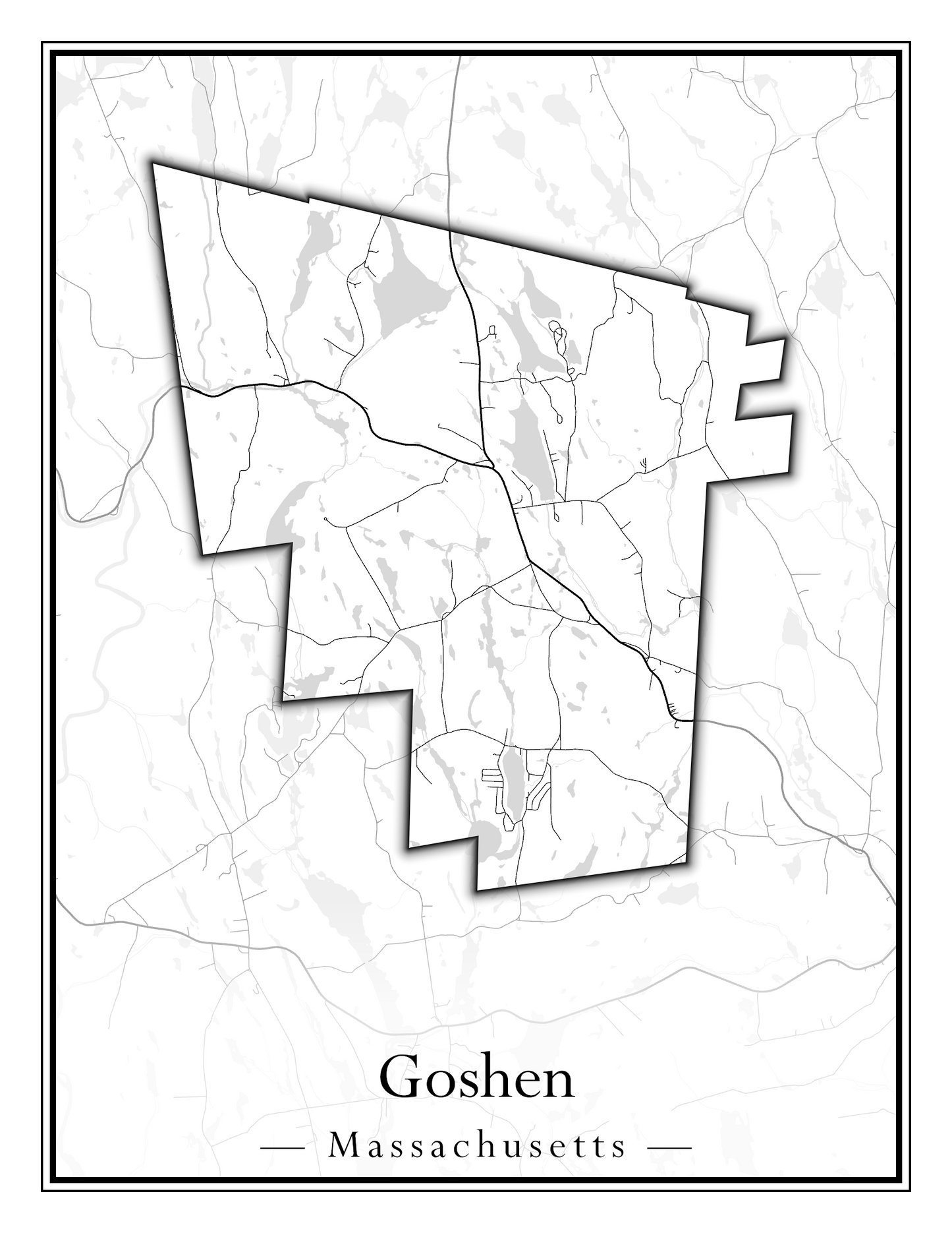 Massachusetts Towns - Street Map (Georgetown - Goshen)